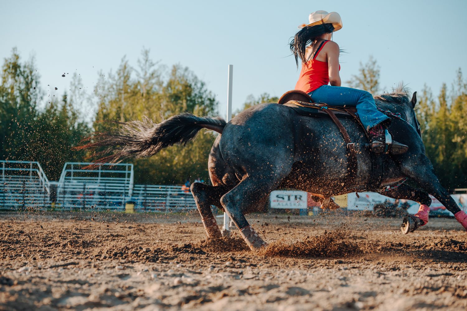 Rodeo Photographer captures Rodeo Alaska in Anchorage Alaska, Image by North and Wild Barrel Racer
