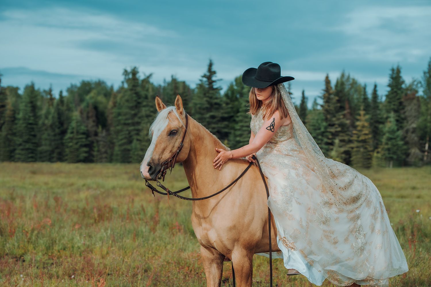 Equine and Owner Portrait Photography by North and Wild in Alaska