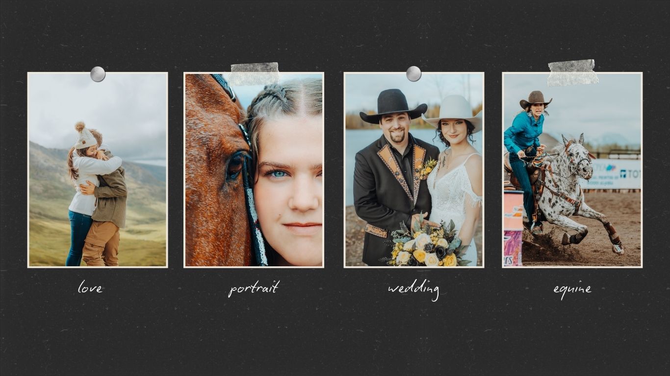 A row of small thumbnail images showing outdoor photography scenes arranged in a filmstrip style layout.