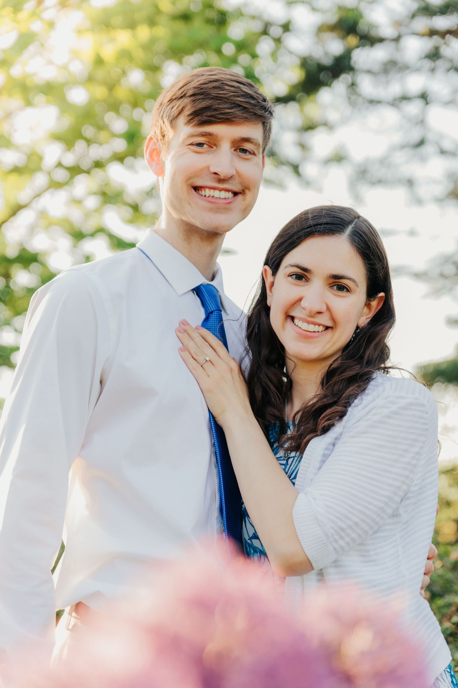 A romantic outdoor portrait session with soft natural lighting.