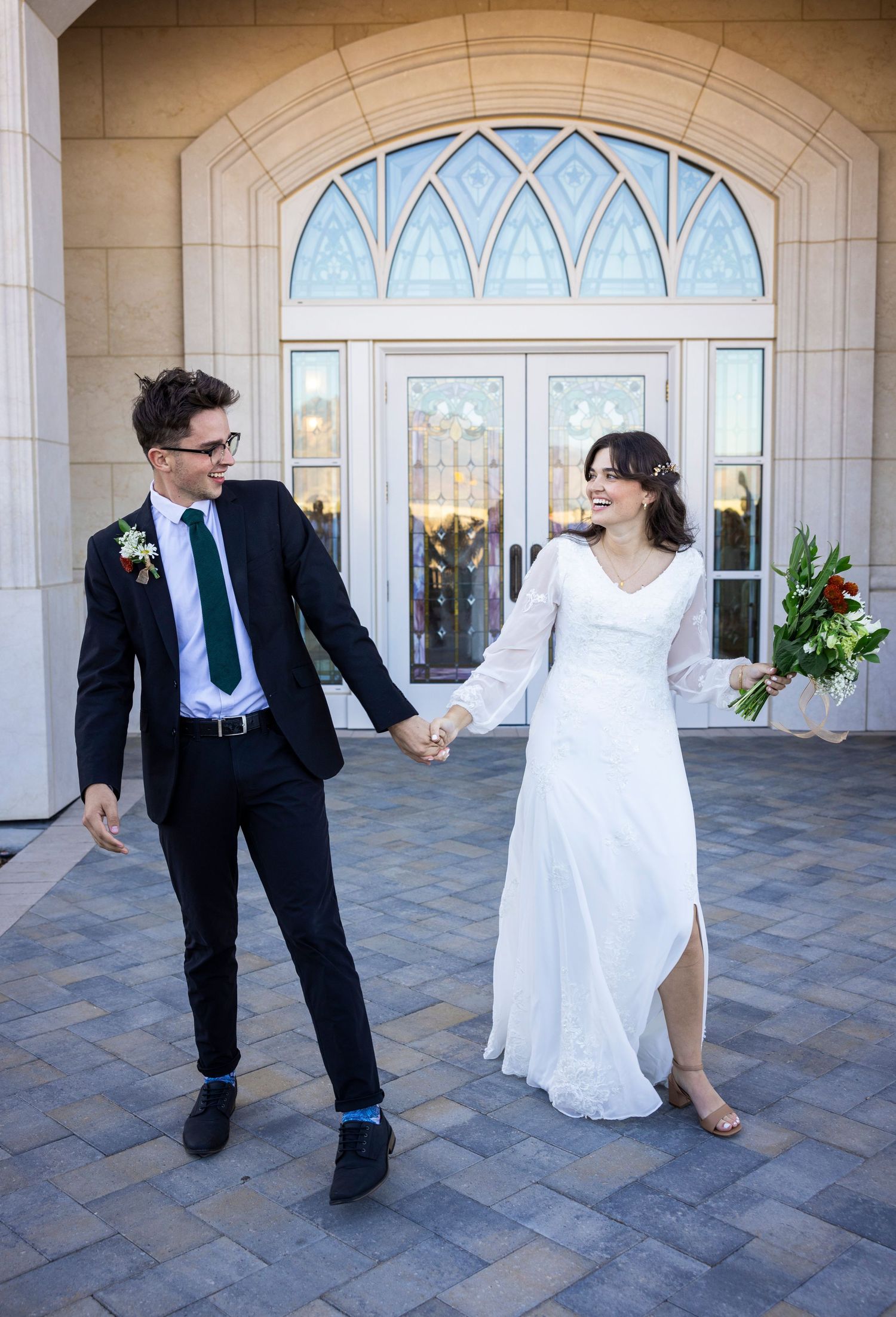 Photo of Taia and her husband Aaron on their wedding day