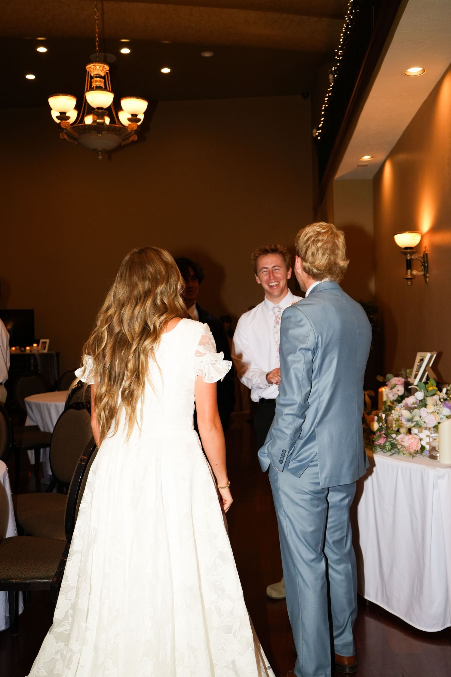 Wedding photo at reception