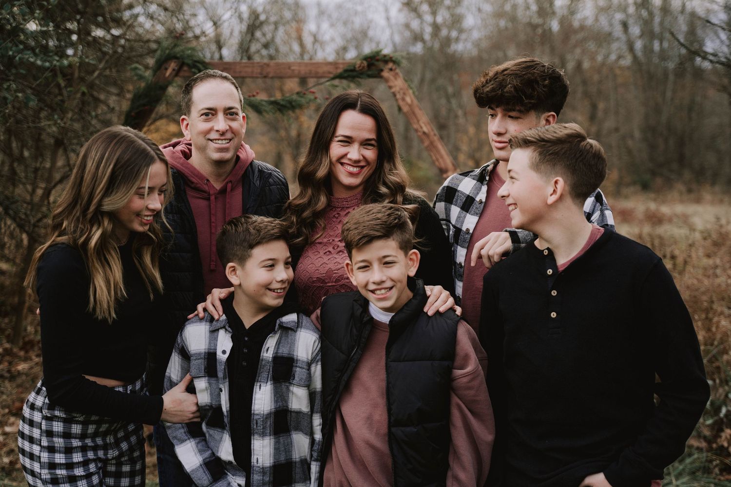 big family hug