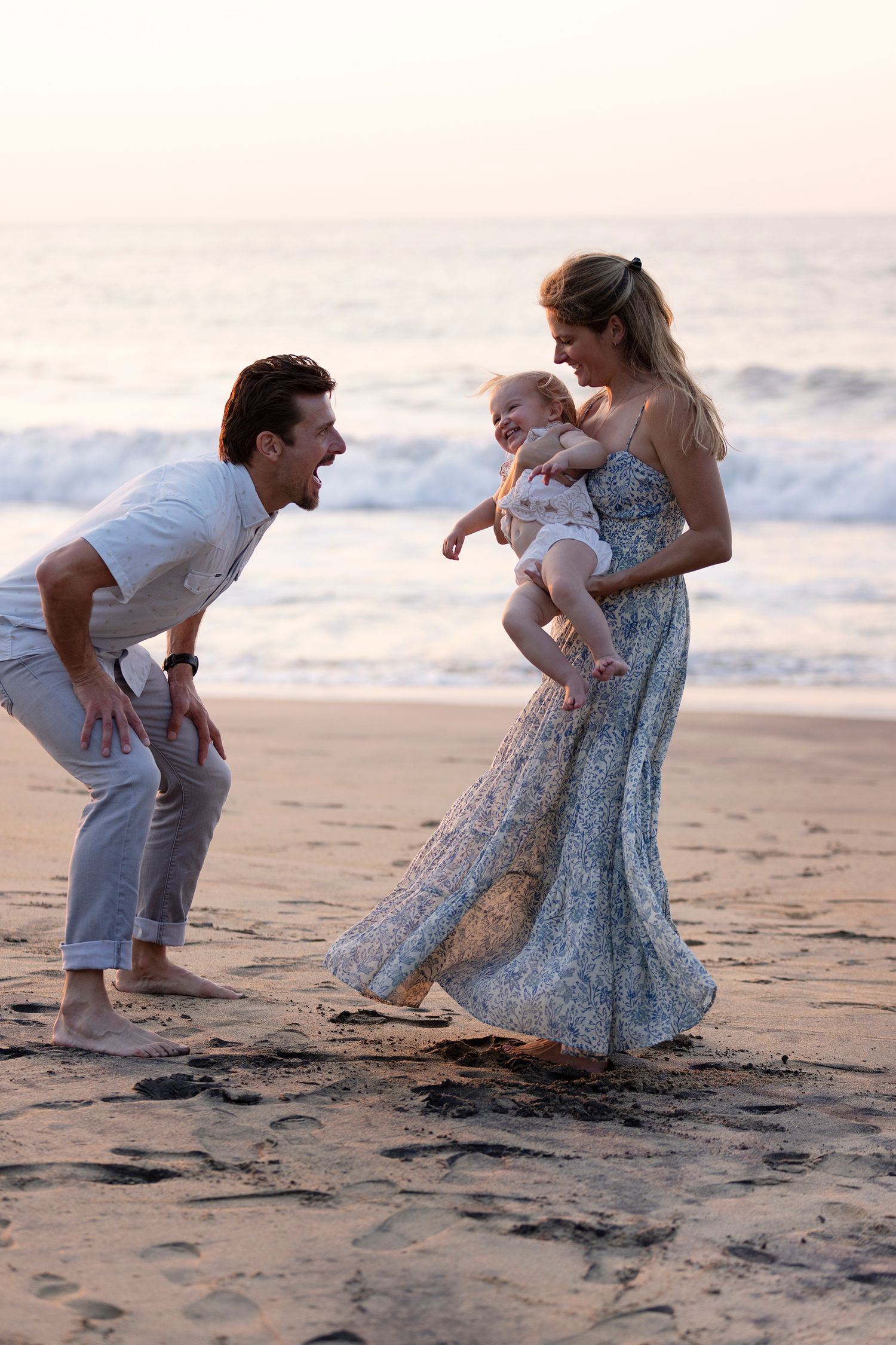 Family photo session in Sayulita, Mexico, capturing playful moments and natural beach portraits during your family vacation.