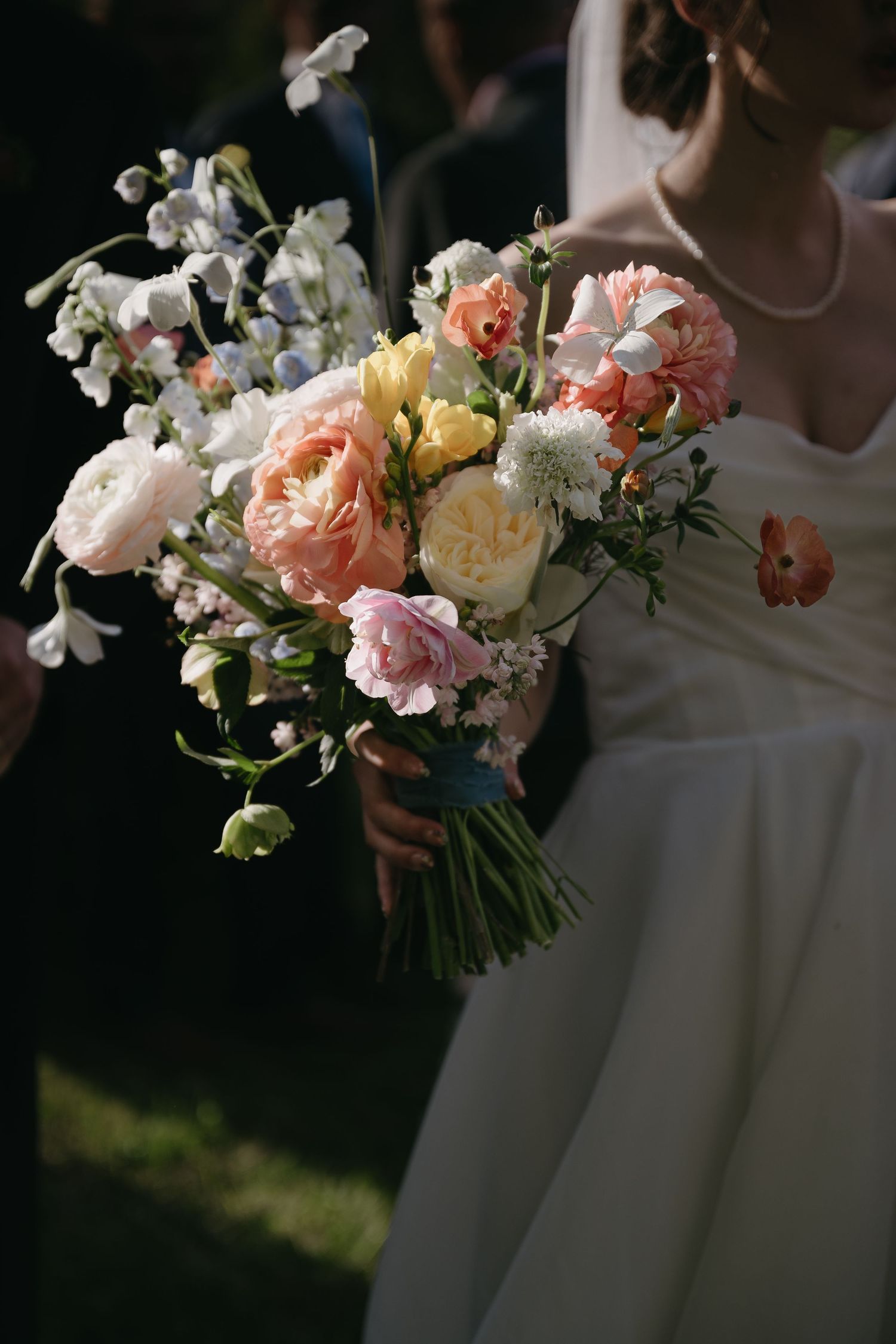 Bouquet of flowers by Durham wedding photographer