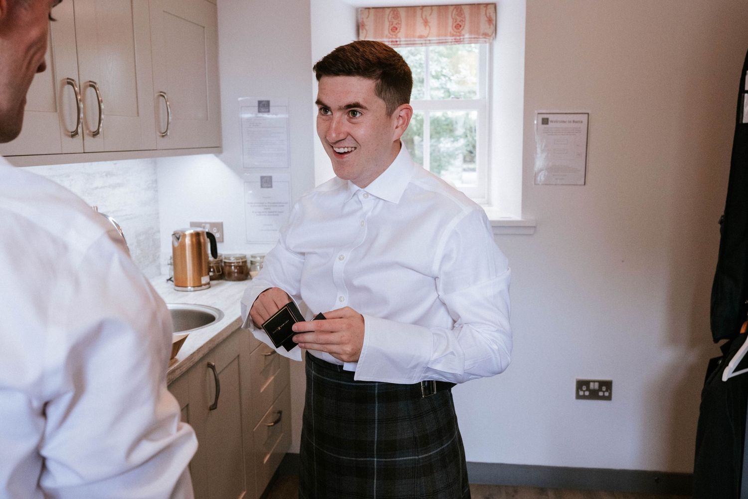 Wedding preparations showing formal attire and getting ready moments.