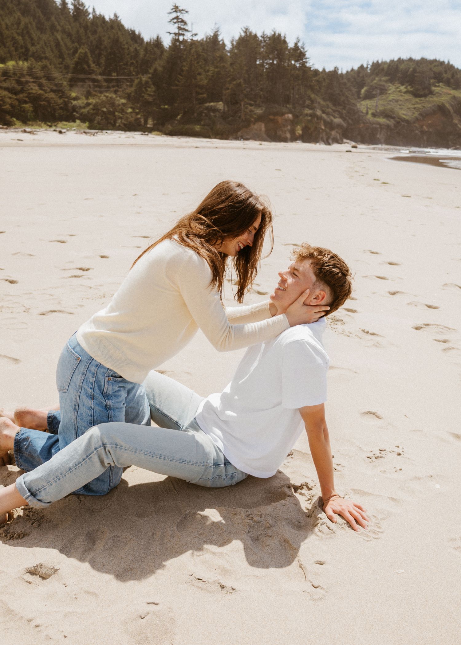 Portland and Oregon Coast couples photographer editorial intimate session