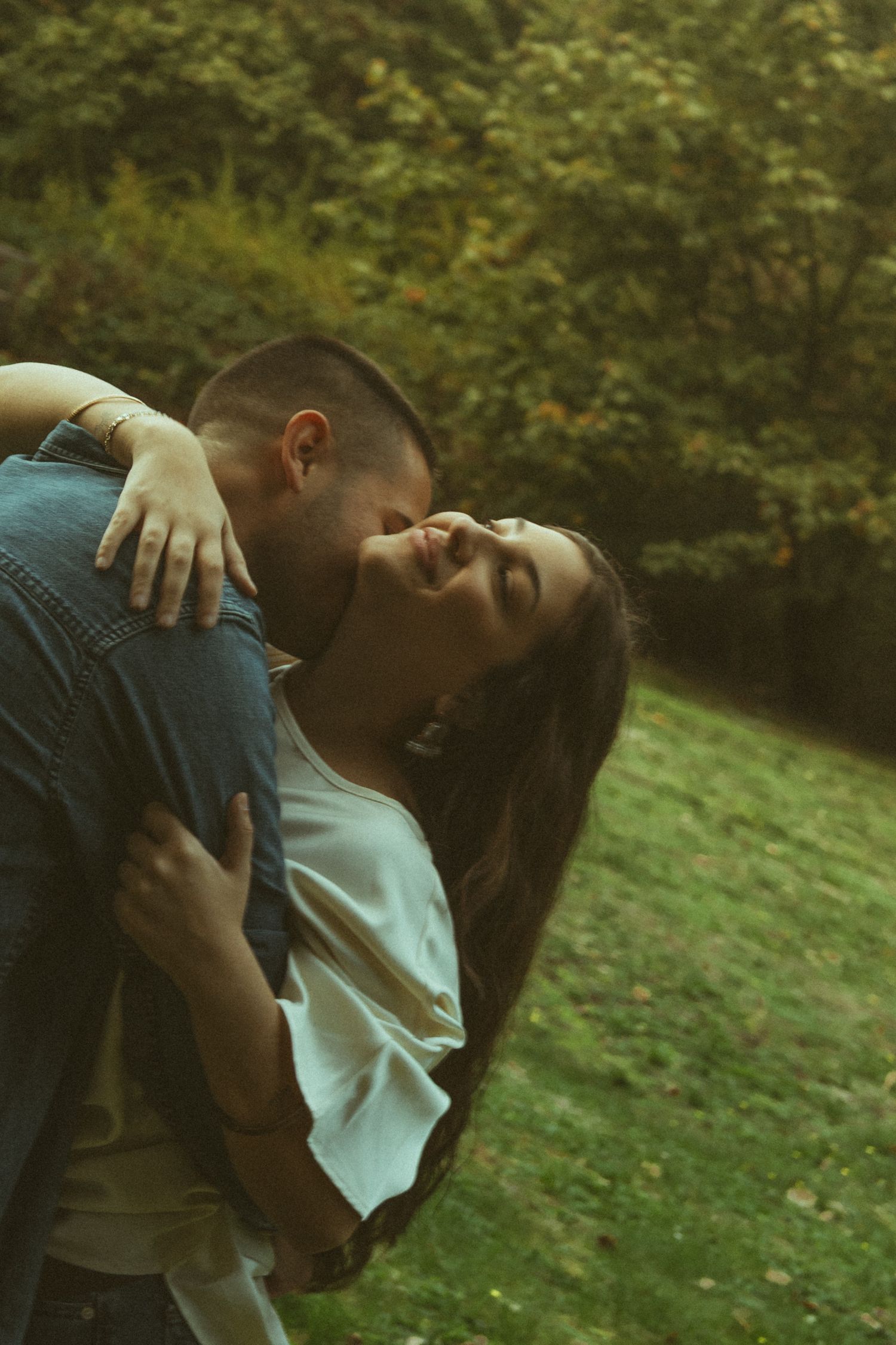 PNW couples session lush green forest Portland photographer