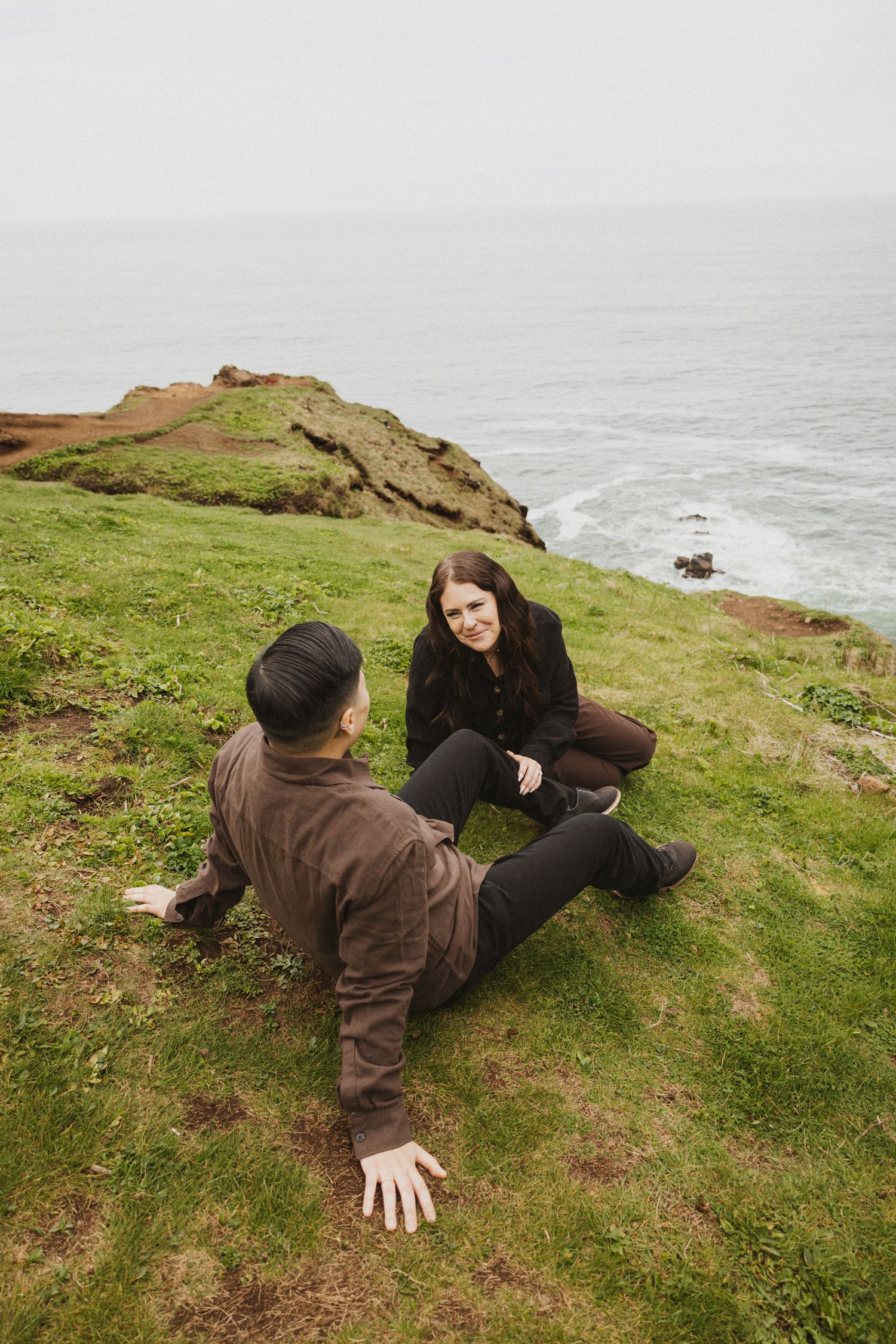 coastal cliffs elopement photographer Oregon PNW intimate