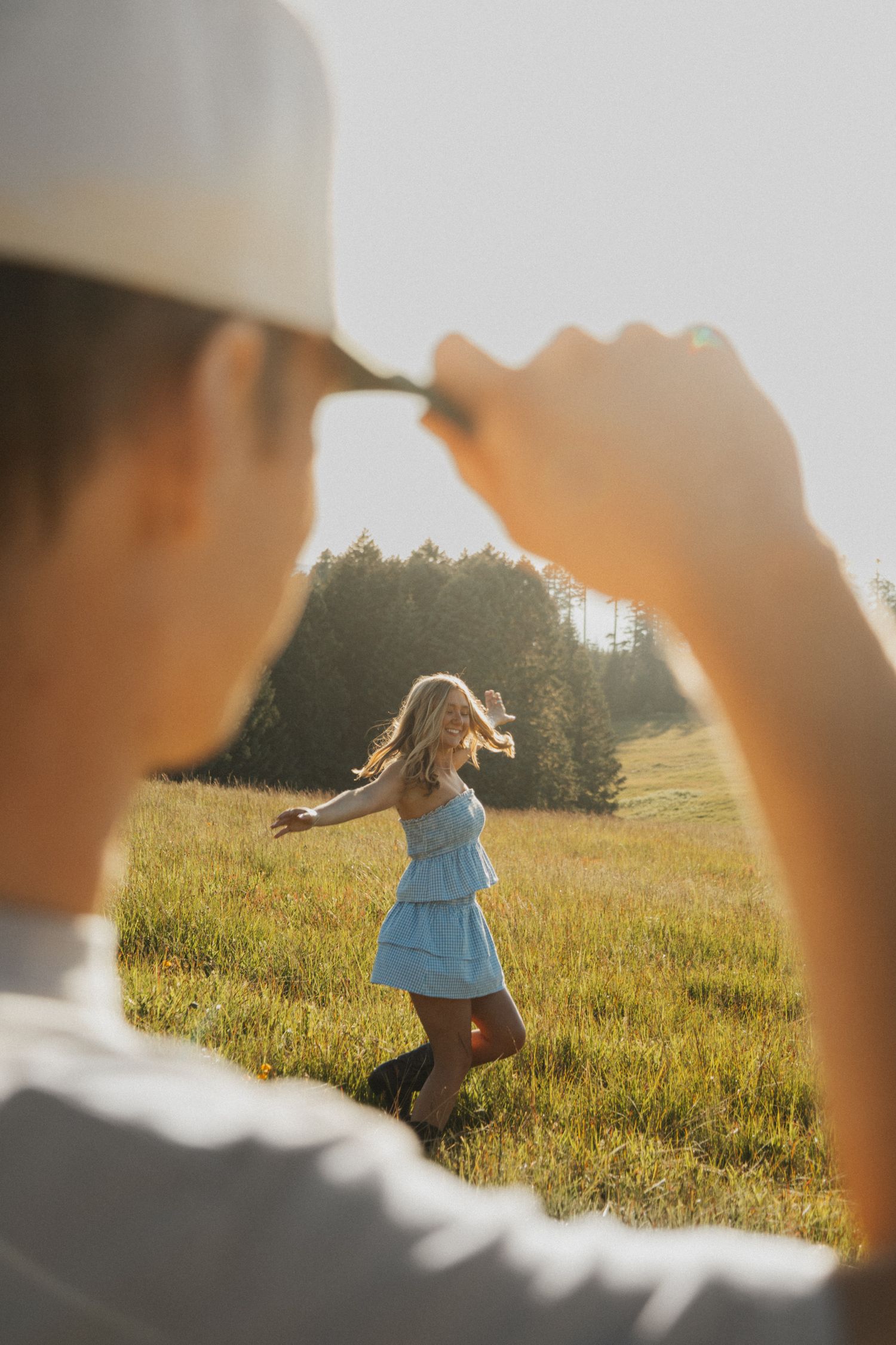 Mary's Peak Couples session during Golden hour with Oregon Coast candid documentary style photographer Andi Rane Photo.