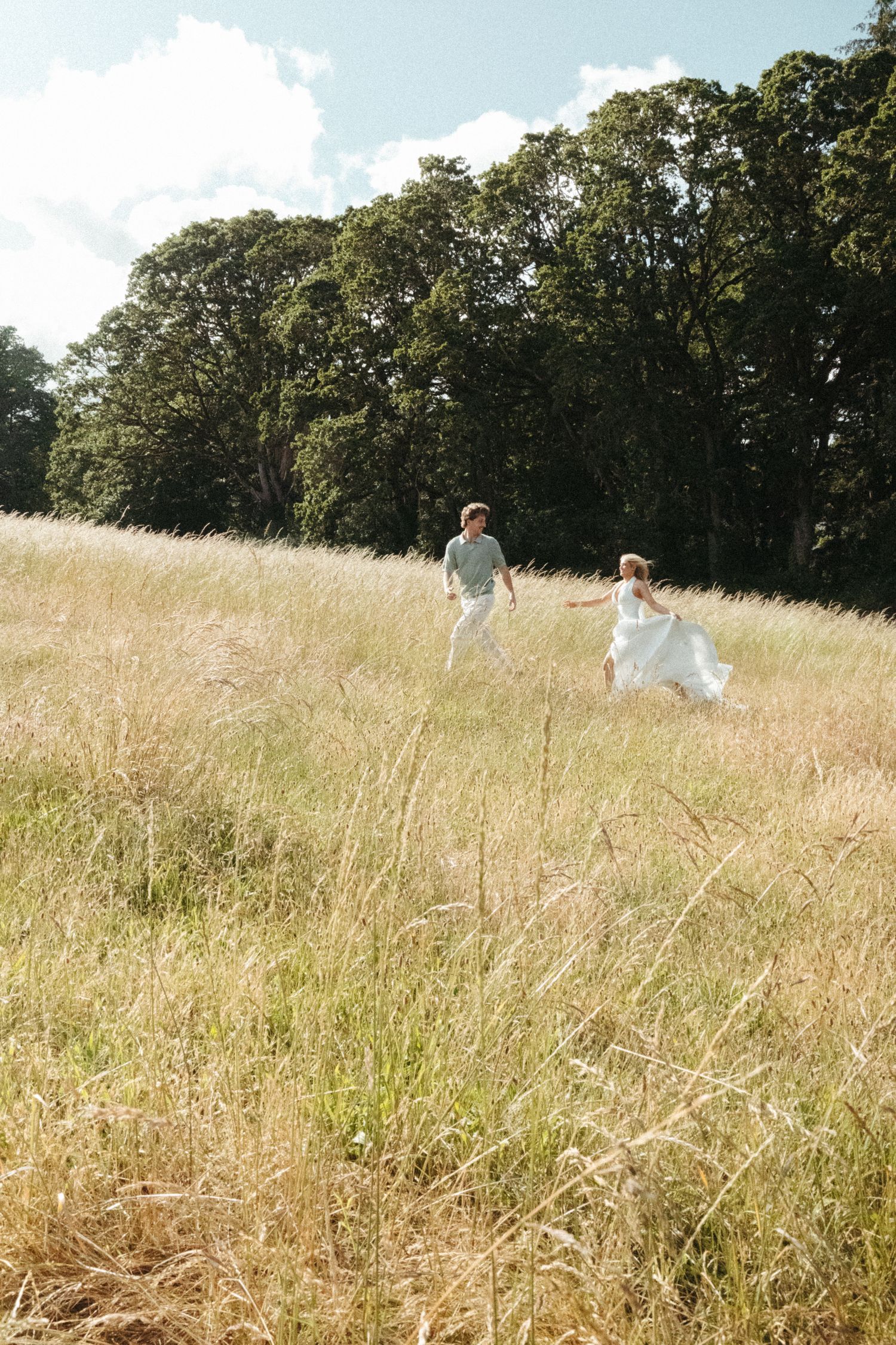 candid engagements in Corvallis meadow PNW