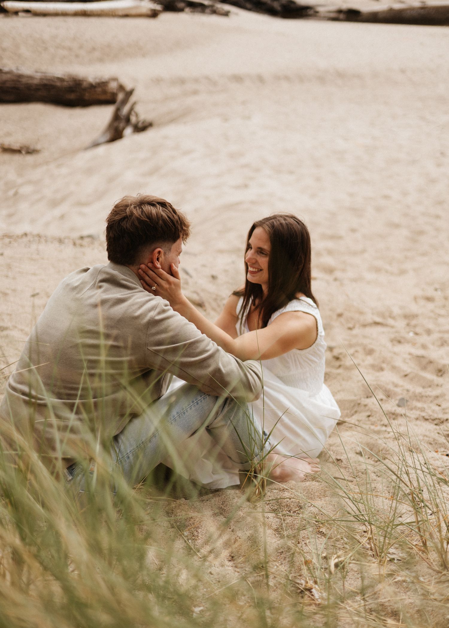 candid couples session Oregon Coast cinematic photographer Portland and PNW