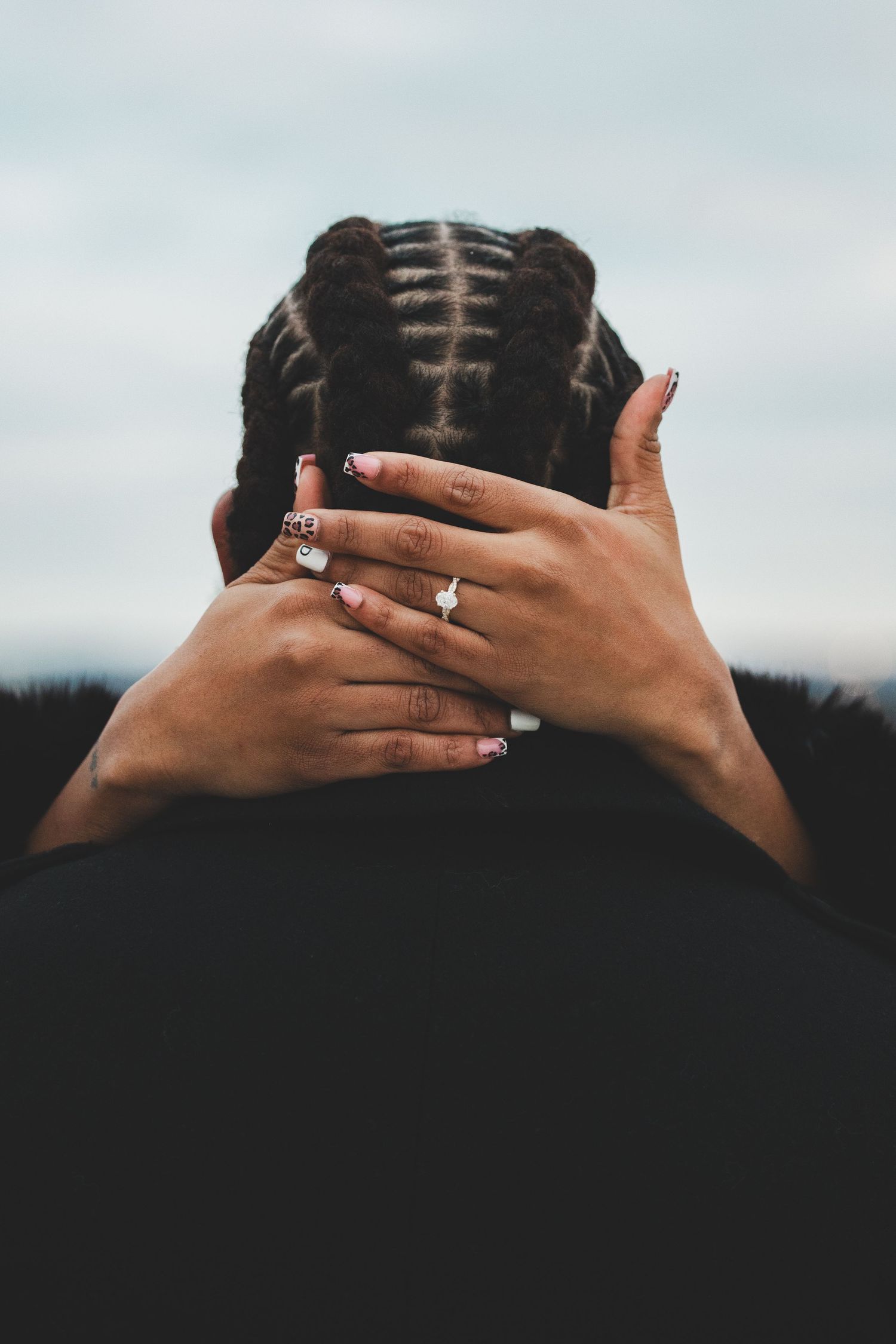 engagement ring detail shot