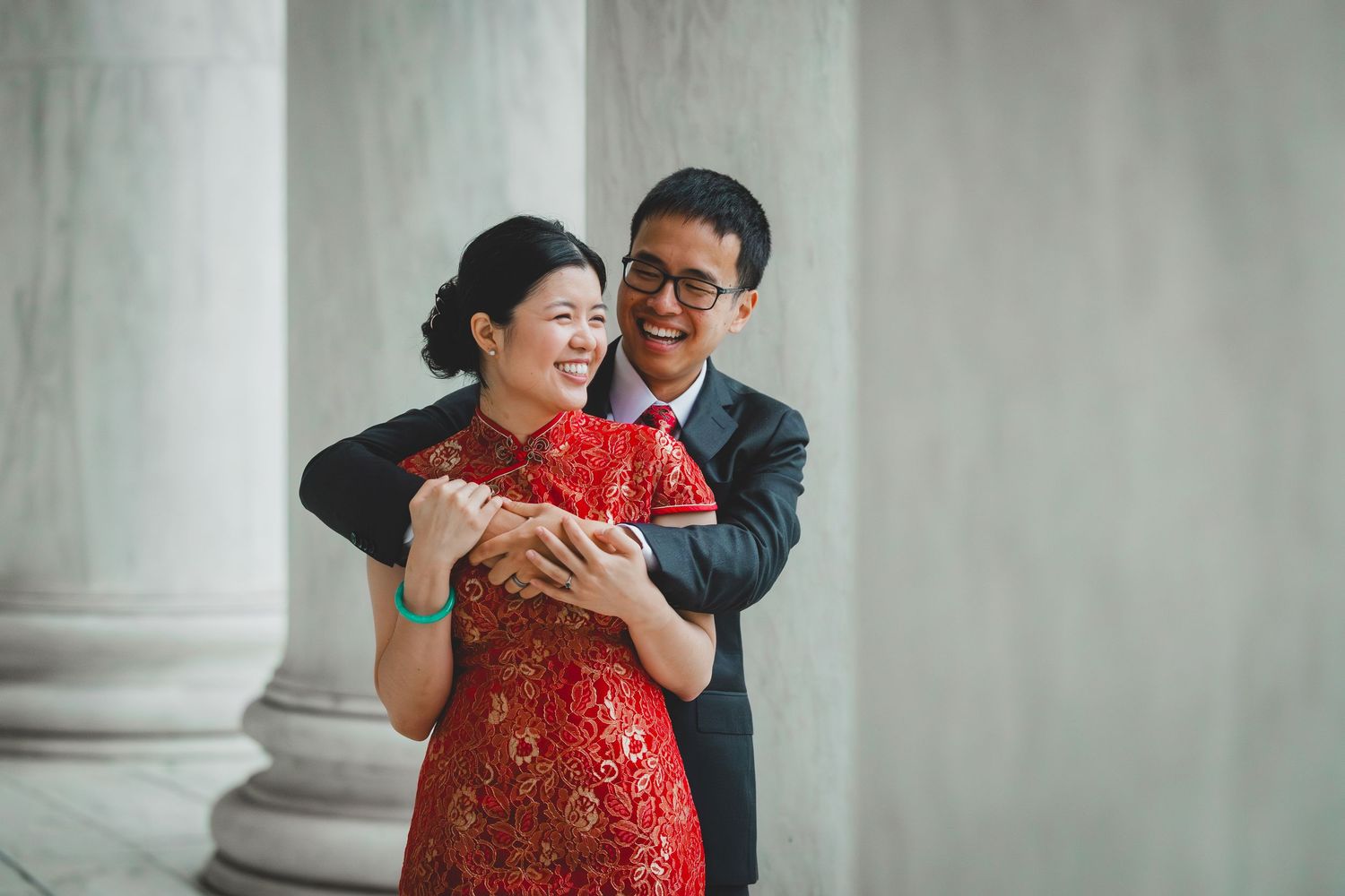 Jefferson memorial engagement session