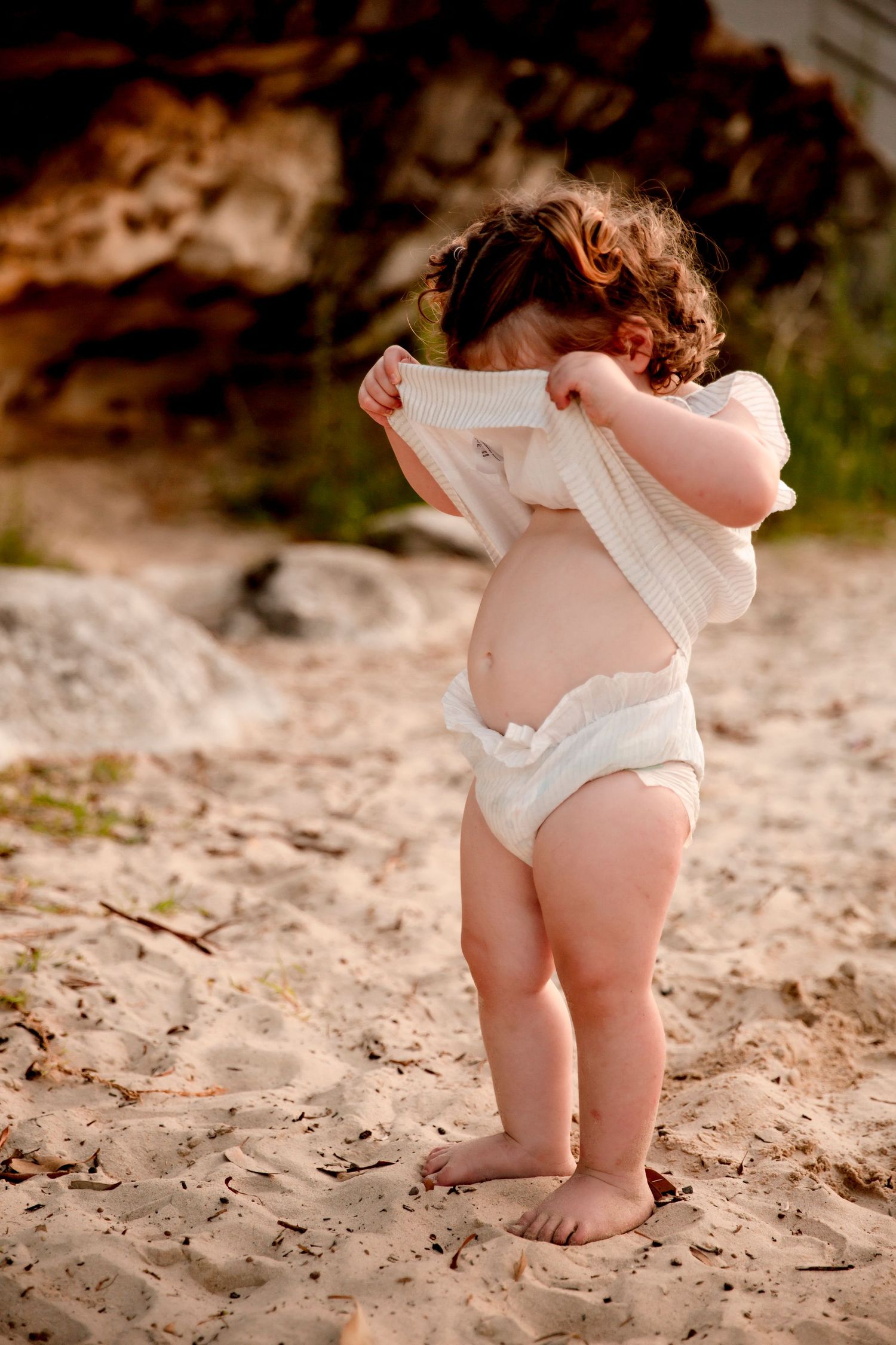 outdoor family photography at beach in Hills District
