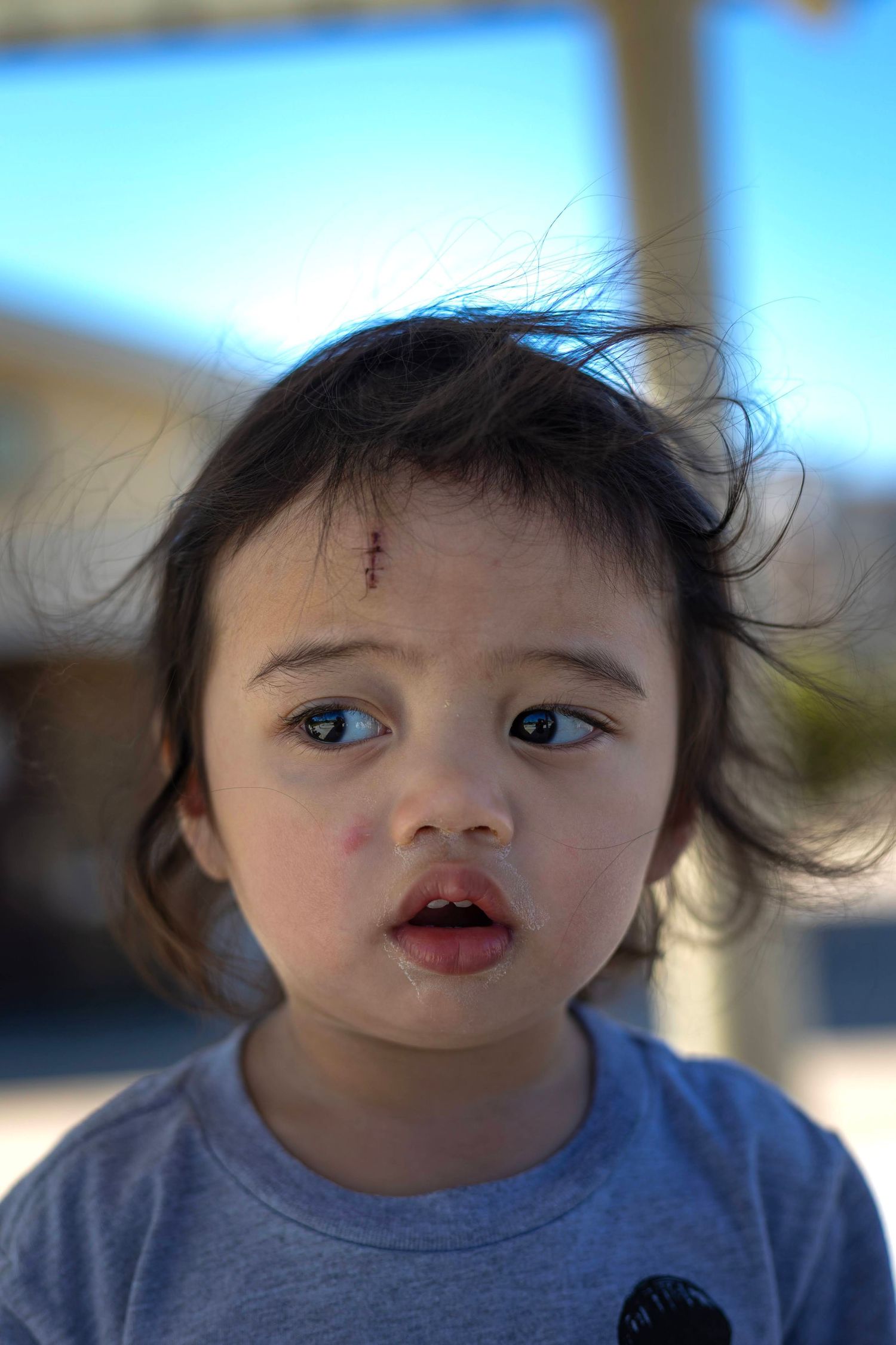 baby toddler side eye