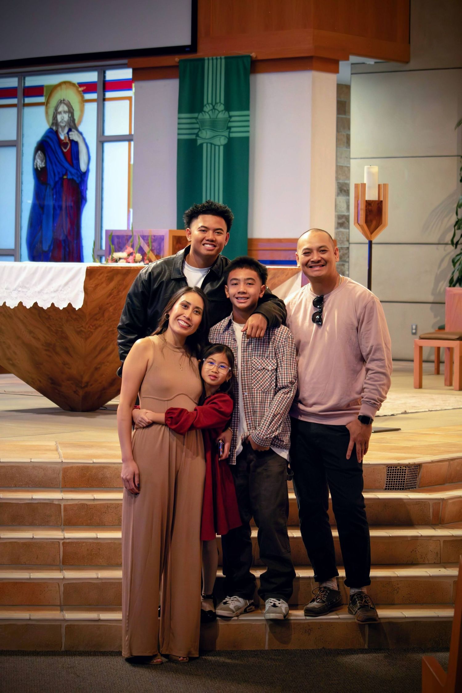 family photo in church