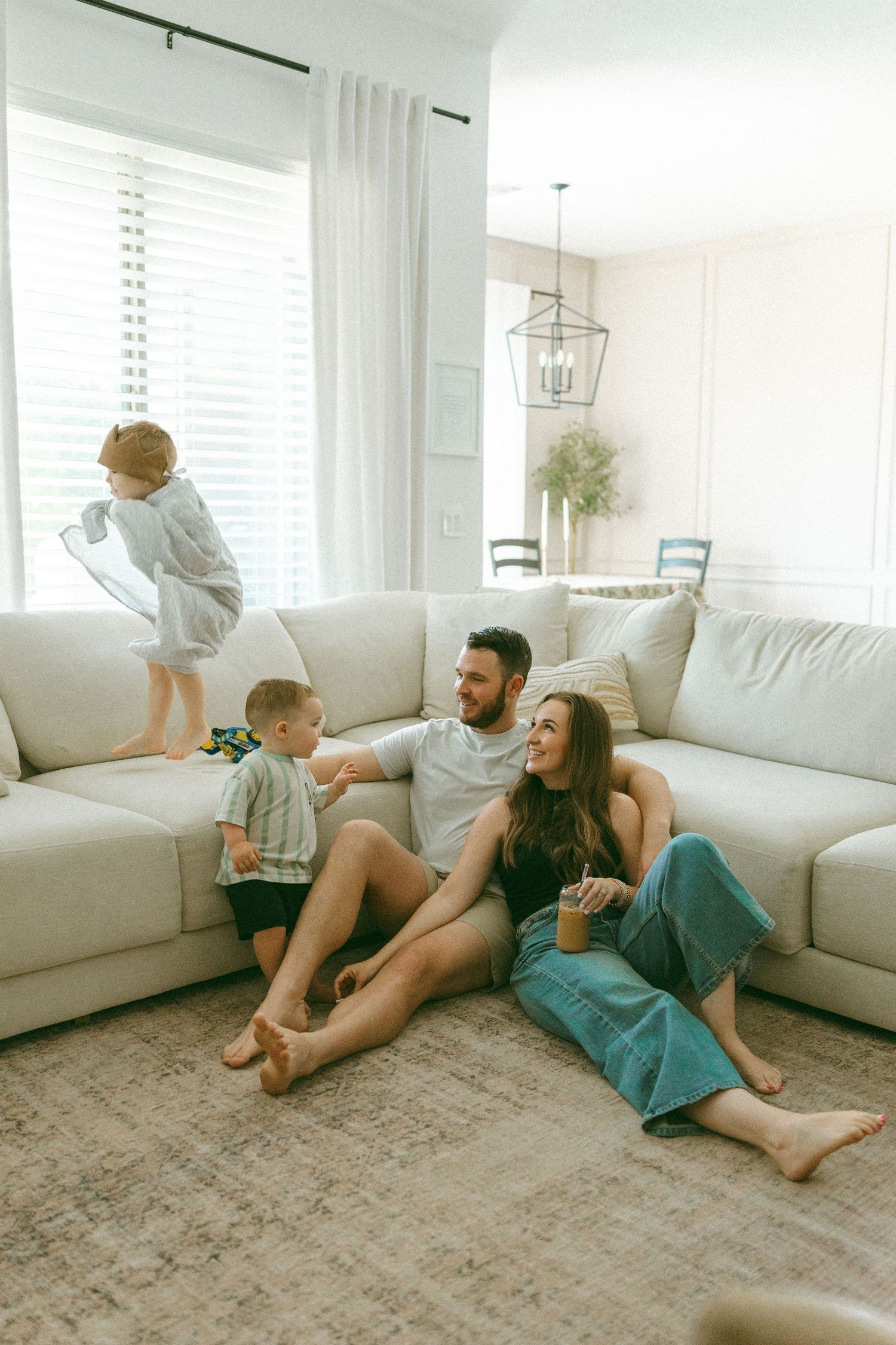 family interacting during a lifestyle session