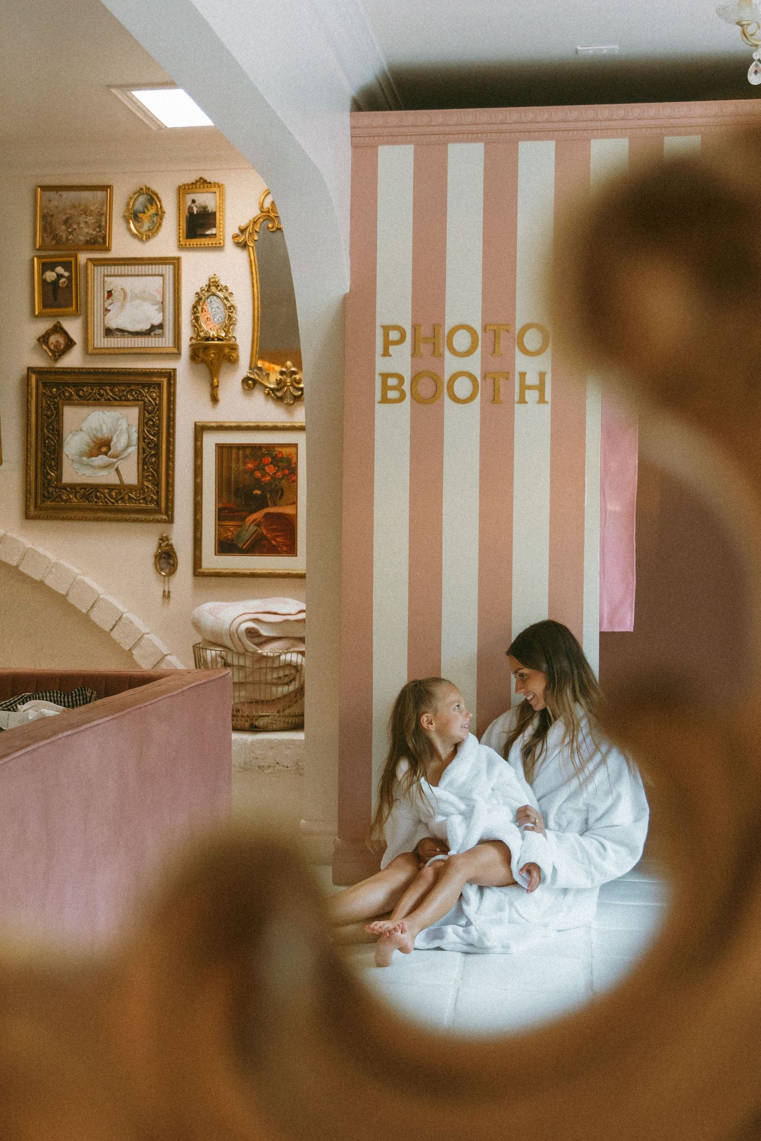 mother and daughter interacting during a session