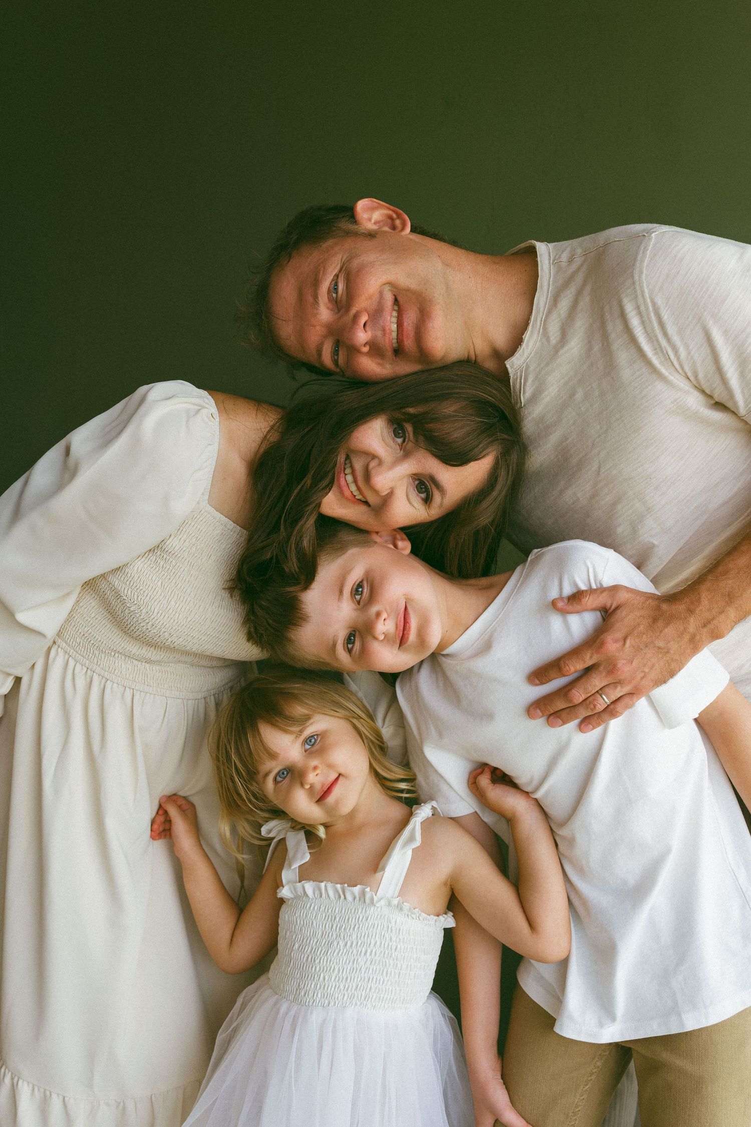 family of four during a lifestyle photo session