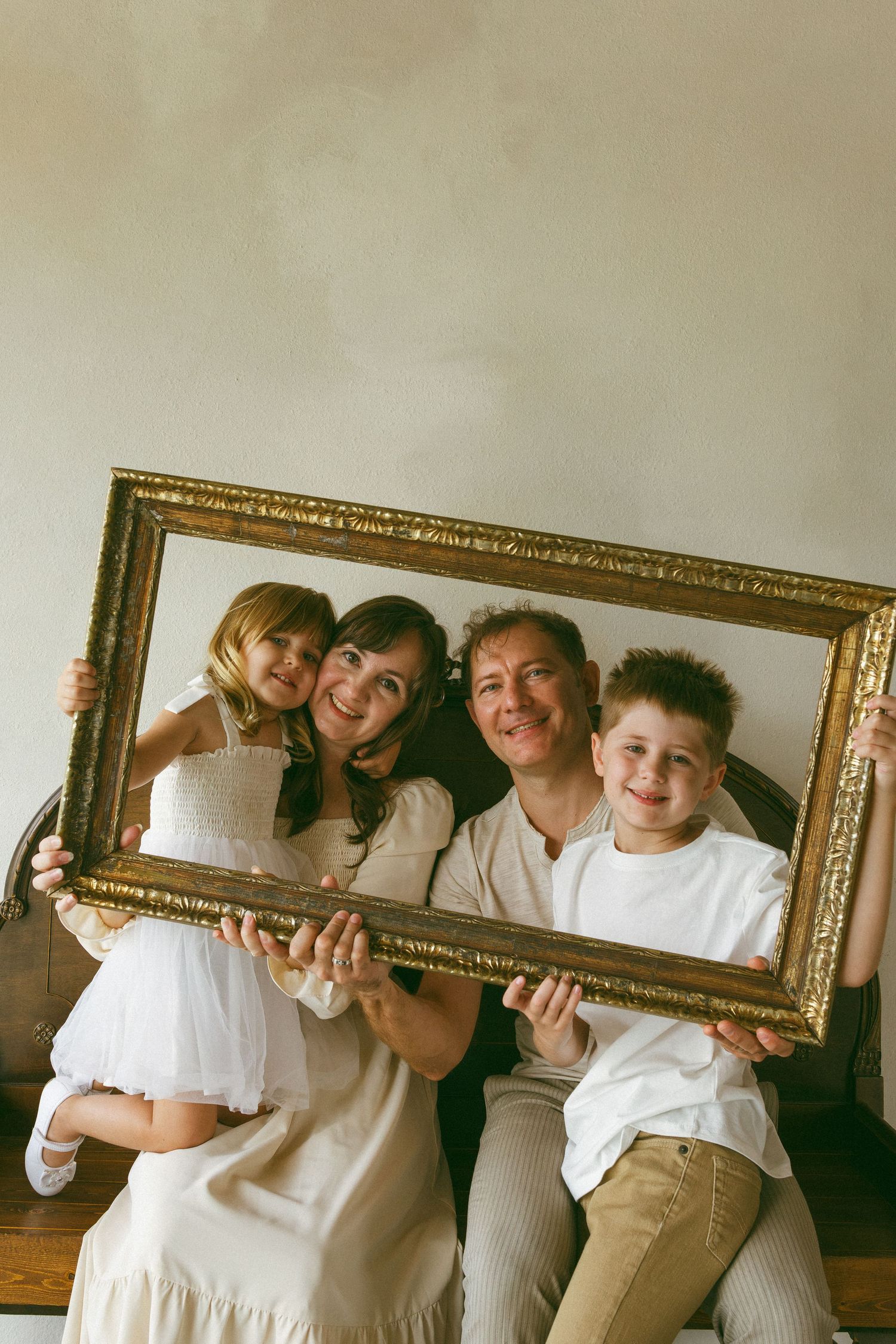 family posing during a lifestyle session