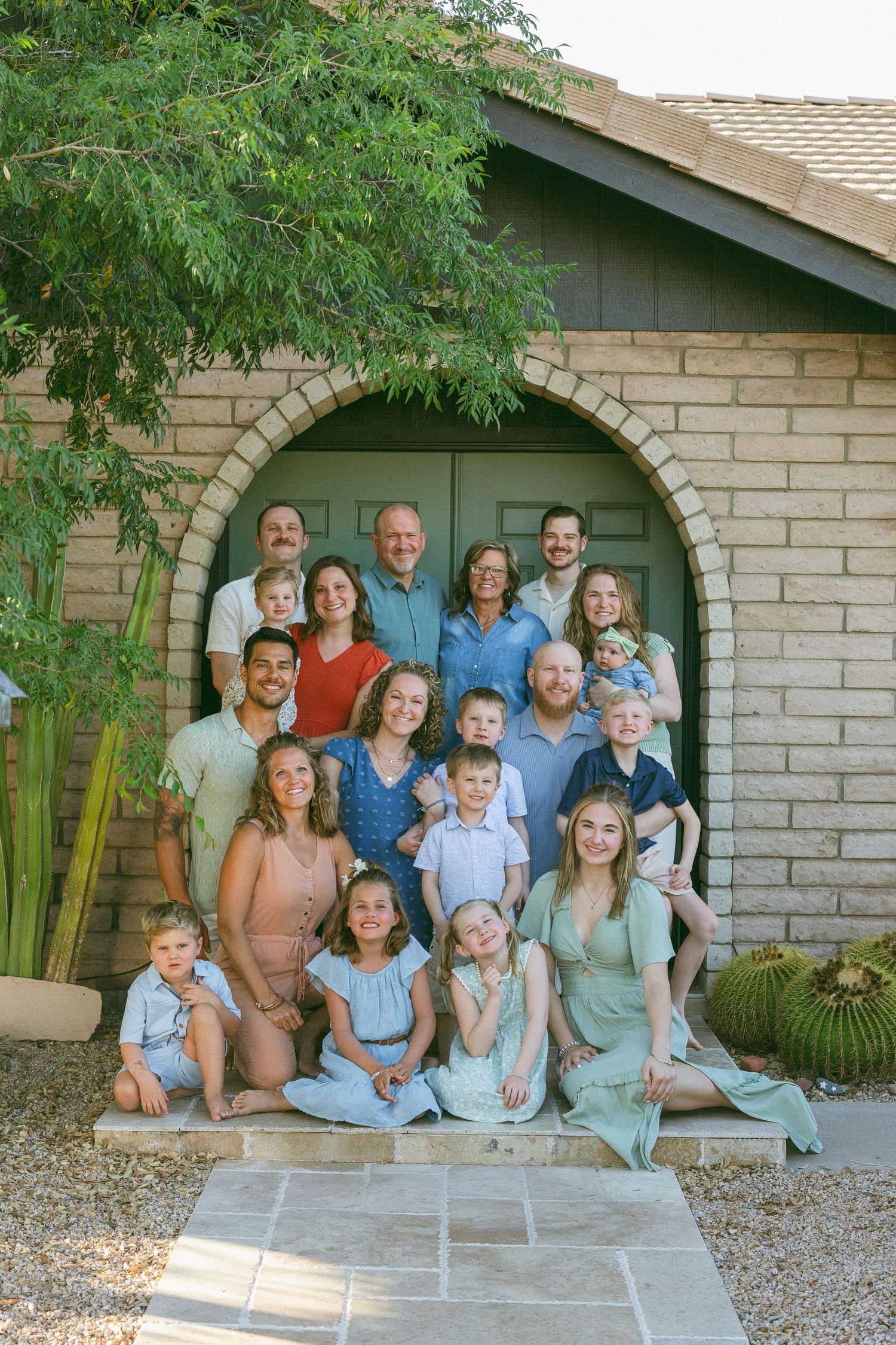 generational session of extended family during a family session