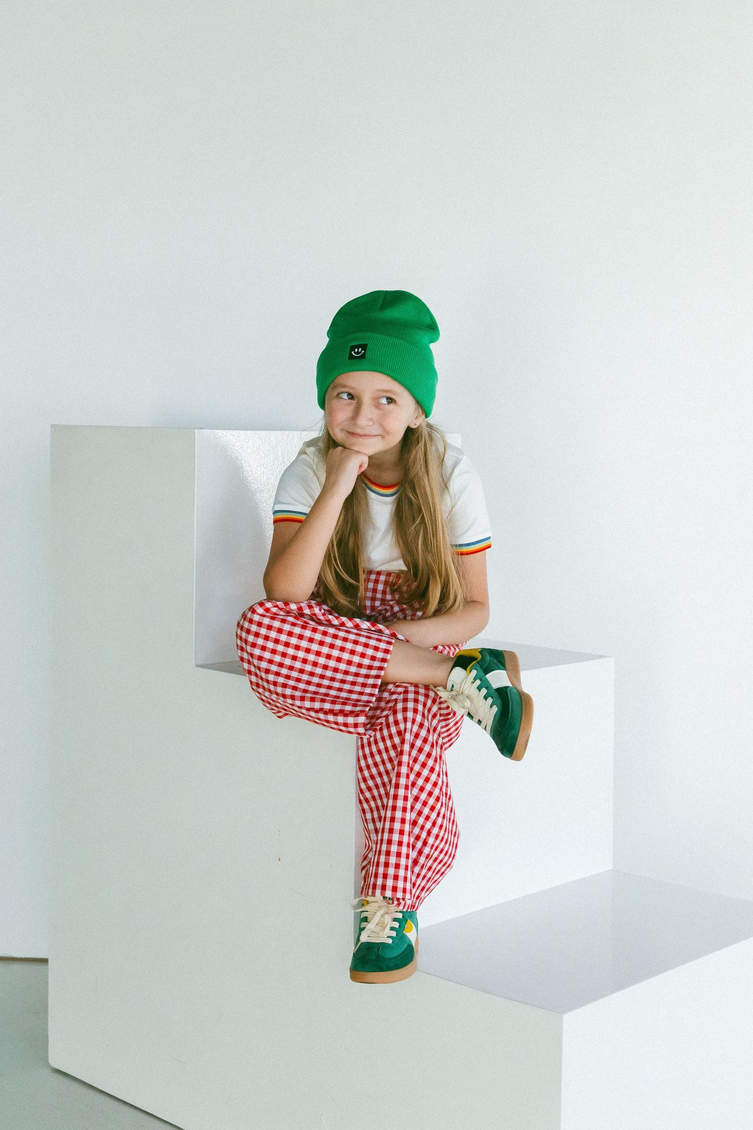 young girl posing during a studio session