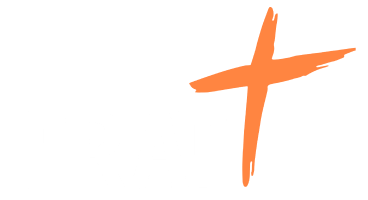 Minimalist orange cross pattern design forming a geometric layout.