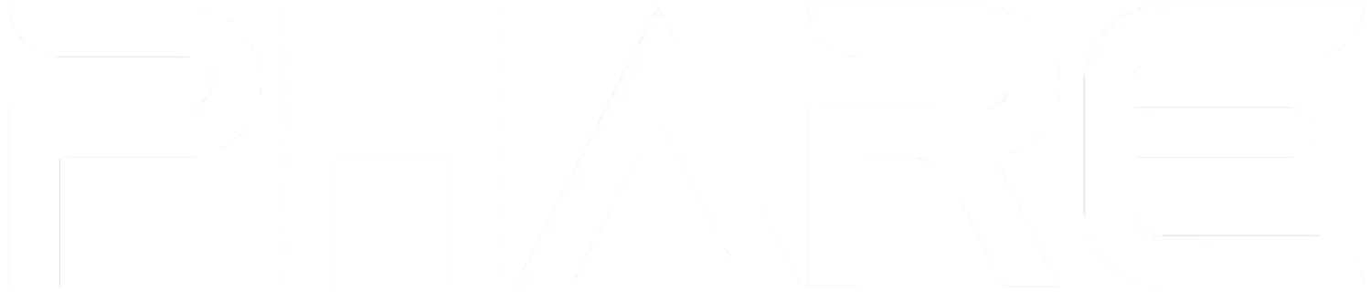 Minimalist text logo design in blue.