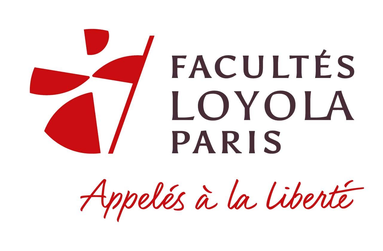 Red cross logo and text for Loyola University Paris with French tagline.