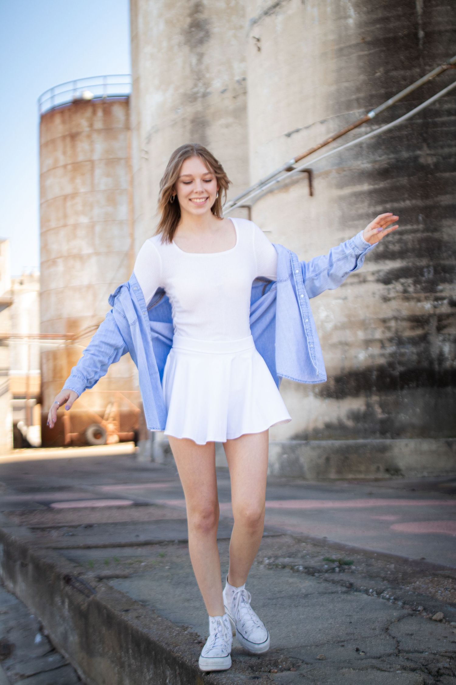 Senior photos in Denison Texas with natural light