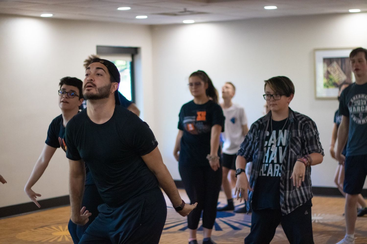 theatre choreography rehearsal with ensemble performers