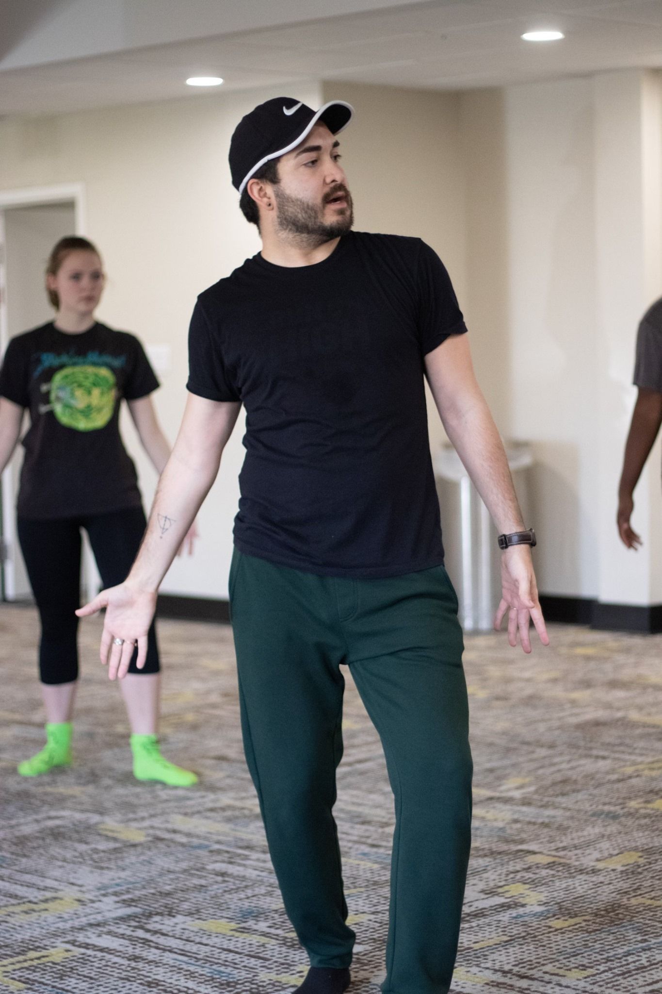 movement direction during theatre rehearsal