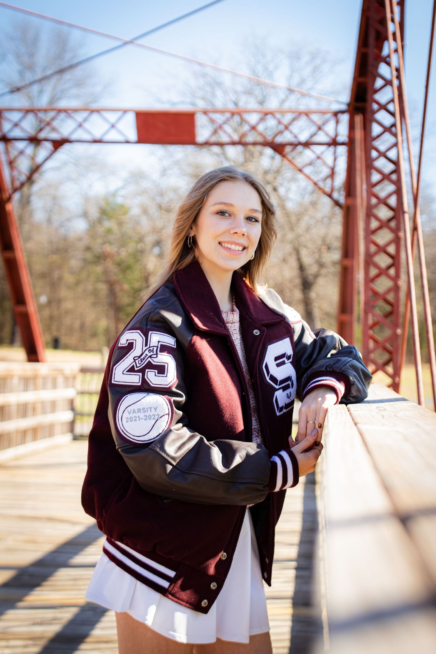 Studio senior portrait with clean lighting Texoma photographer