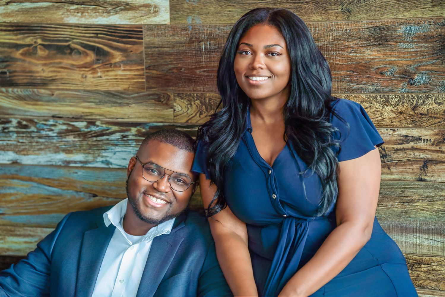 Atlanta couple engagement session in a studio in Stone Mountain – Holland House Studio