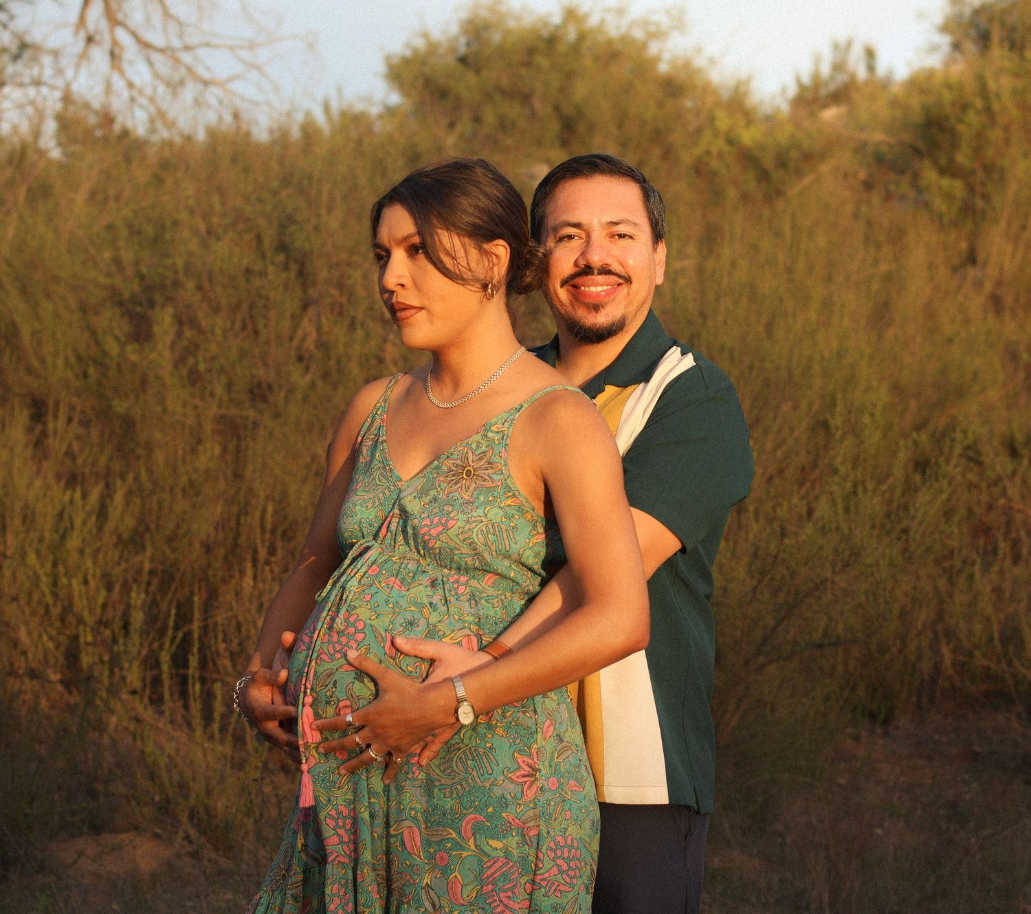 natural couple portrait in Murrieta with warm earthy colors