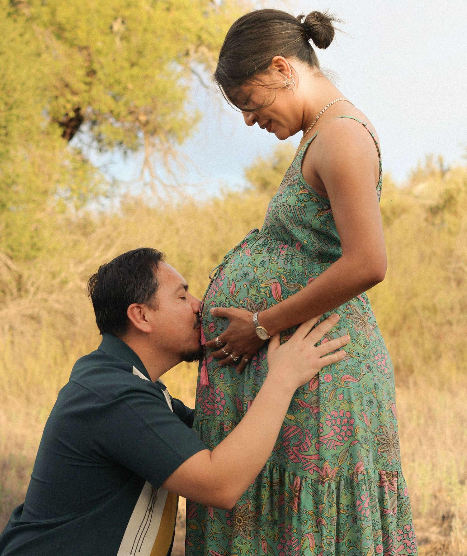 couples embracing with soft dreamy lighting in Murrieta
