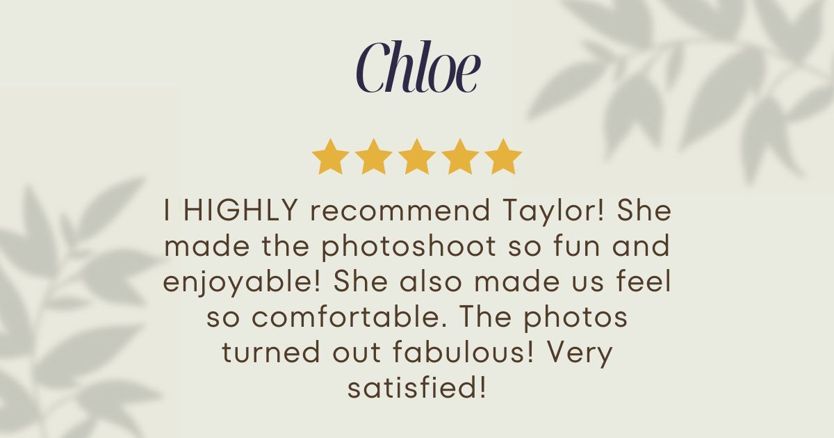 Five star review testimonials displayed on white background with heart decorative elements.