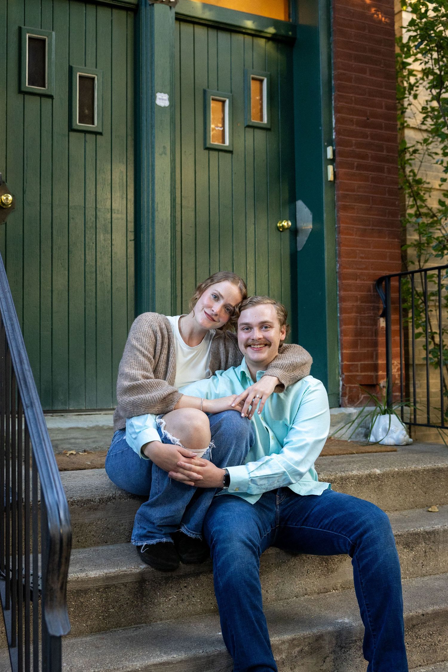 An engagement session in Bucktown, Jaime and Duke's home for the last year.
