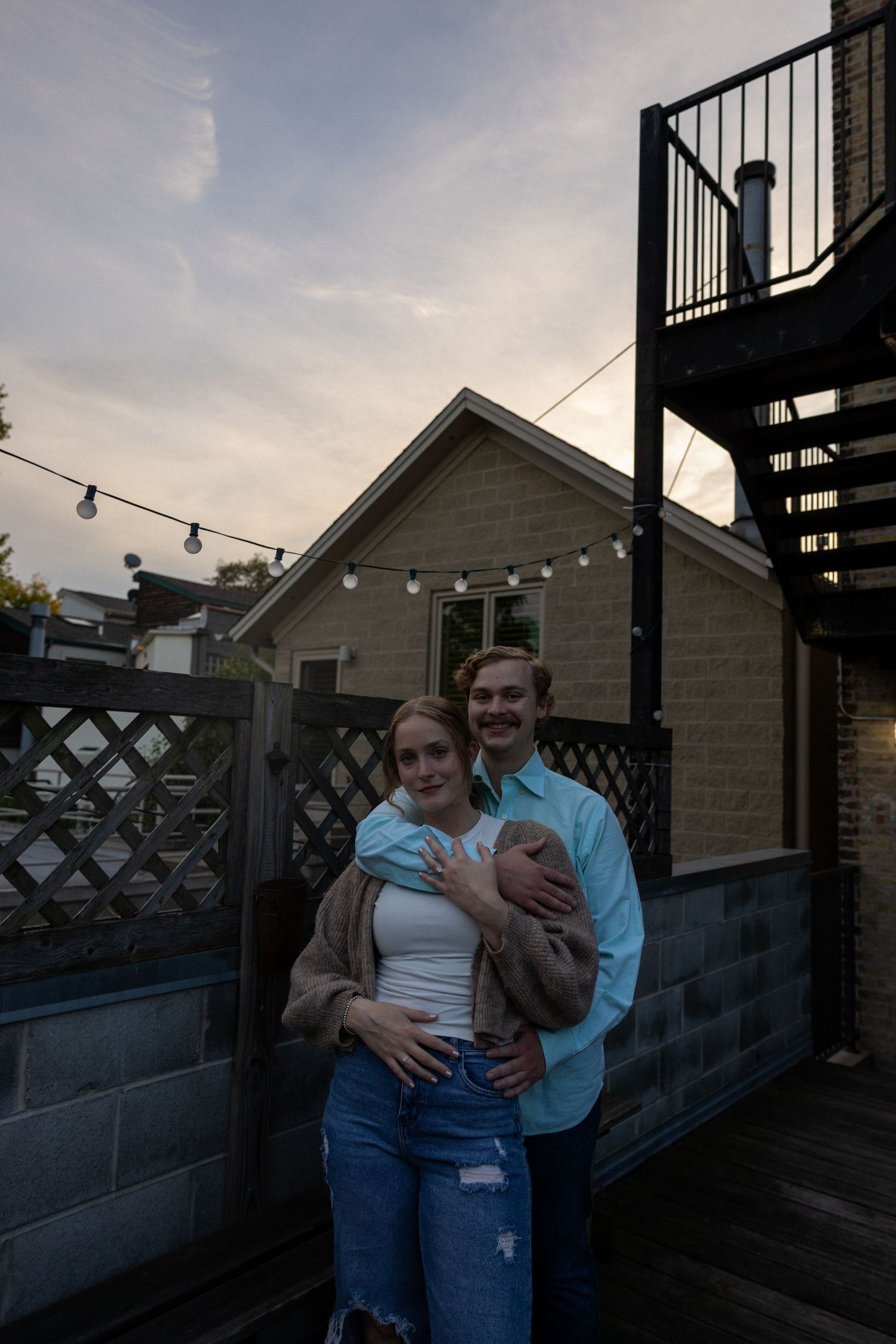 An engagement session in Bucktown, Jaime and Duke's home for the last year.