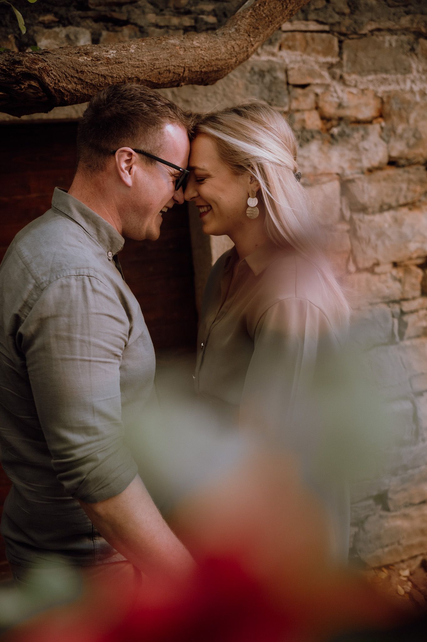 Joyful soon-to-be-married couple celebrating their engagement in a scenic location, Croatia