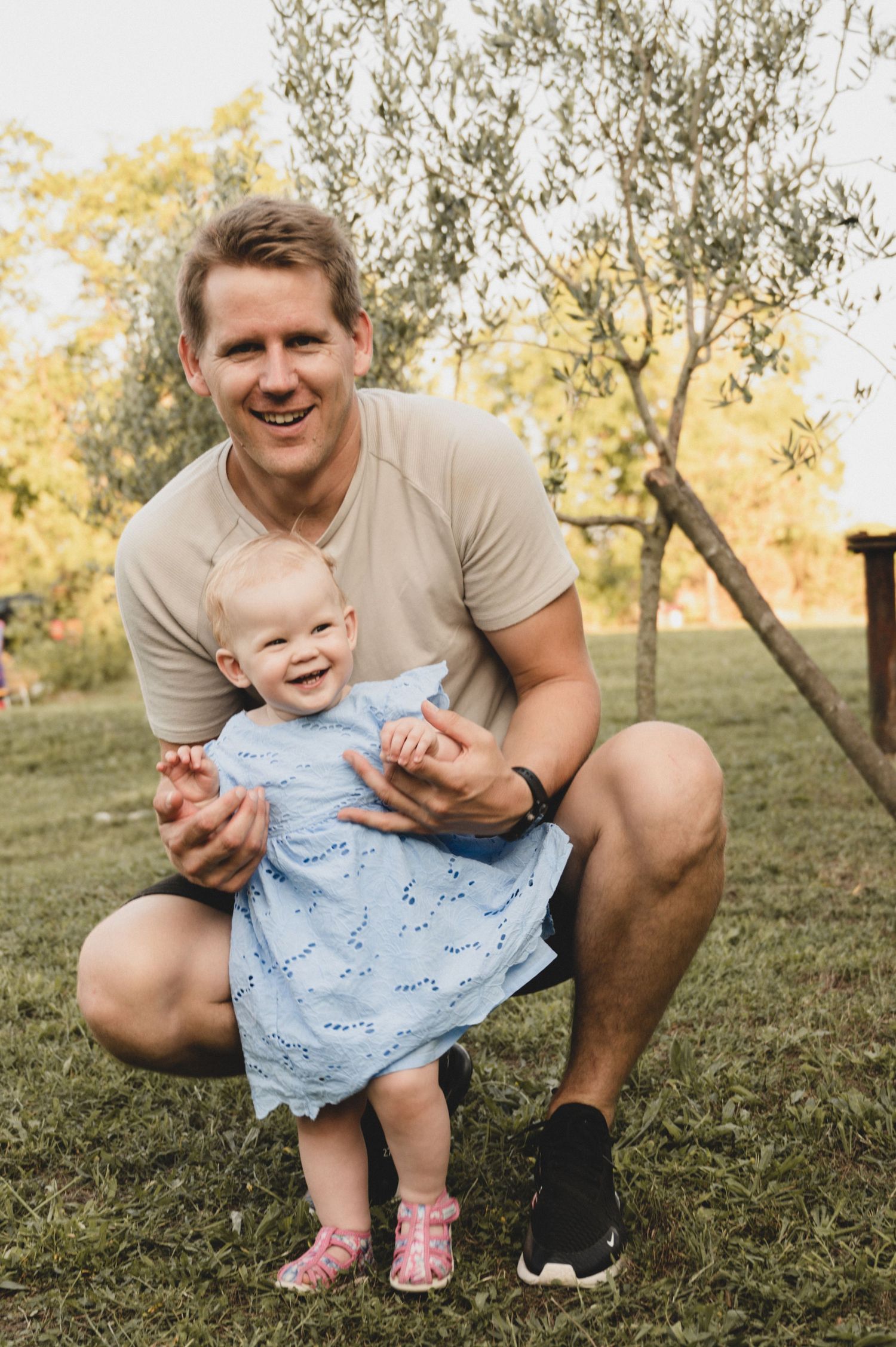 Father sharing a joyful moment with his daughter – Croatia