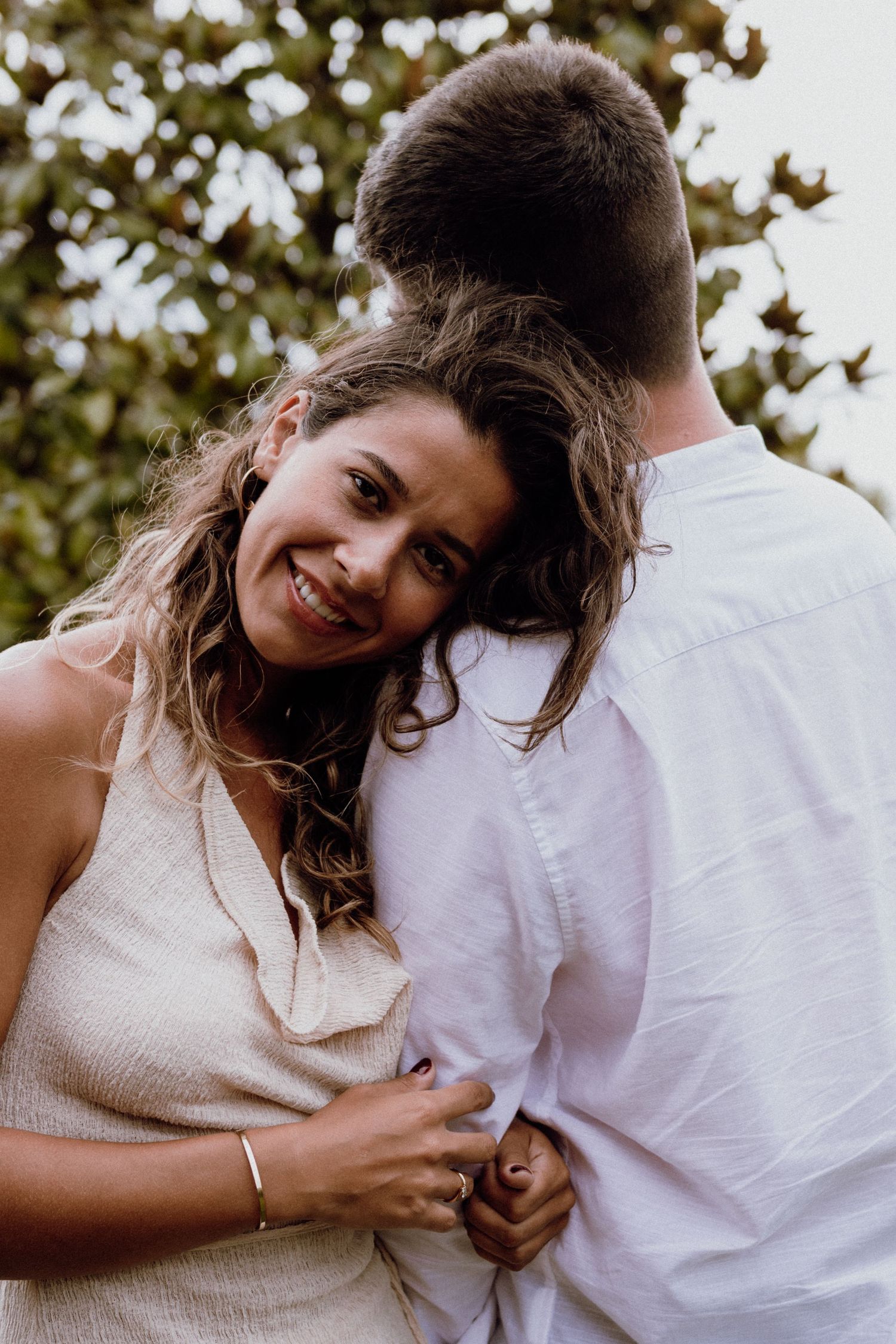 Engagement photography of a couple in a scenic outdoor location, Croatia