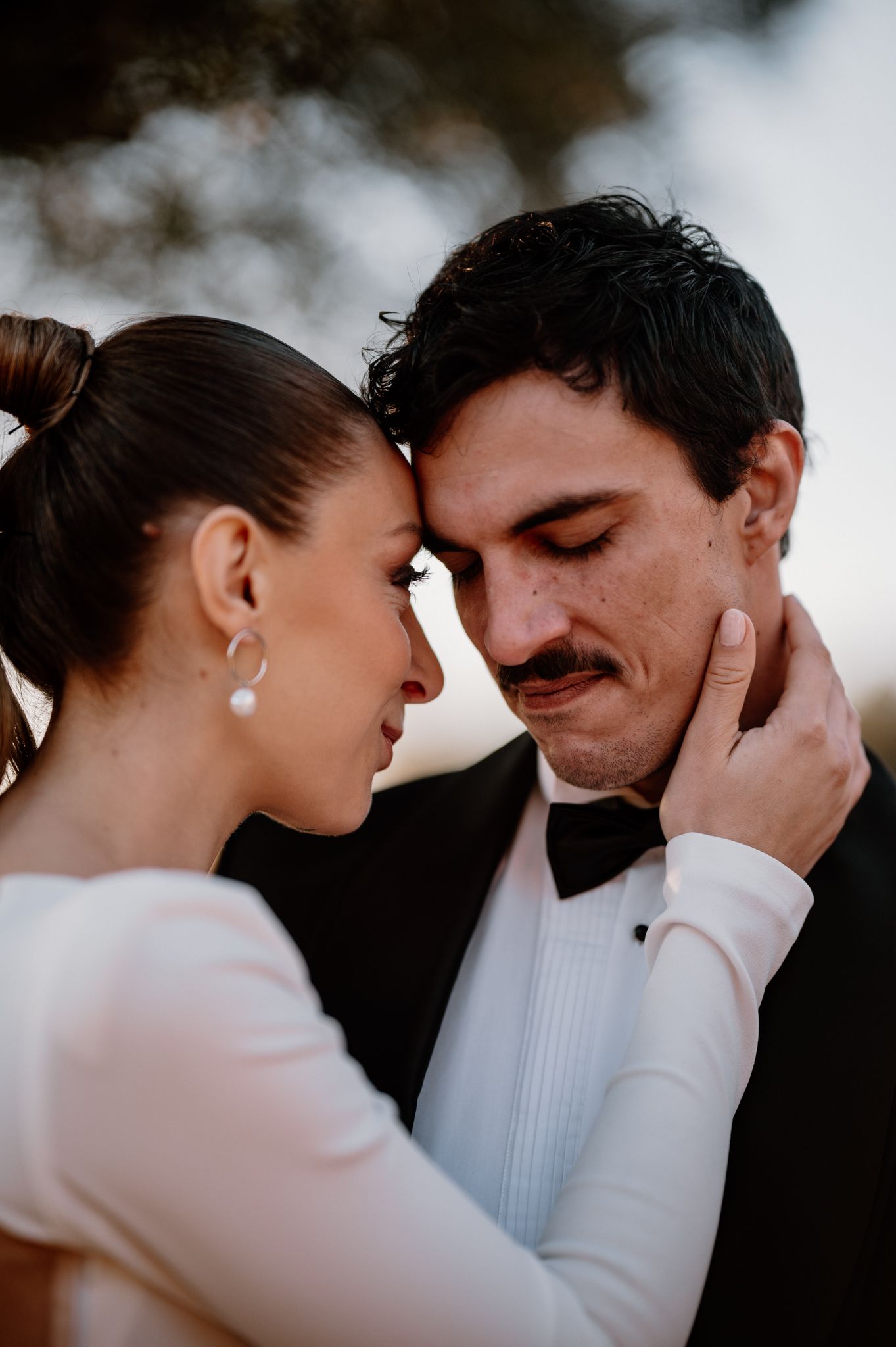 Romantic wedding portrait of newlyweds at sunset at San Canzian Hotel & Residences – Istria, Croatia