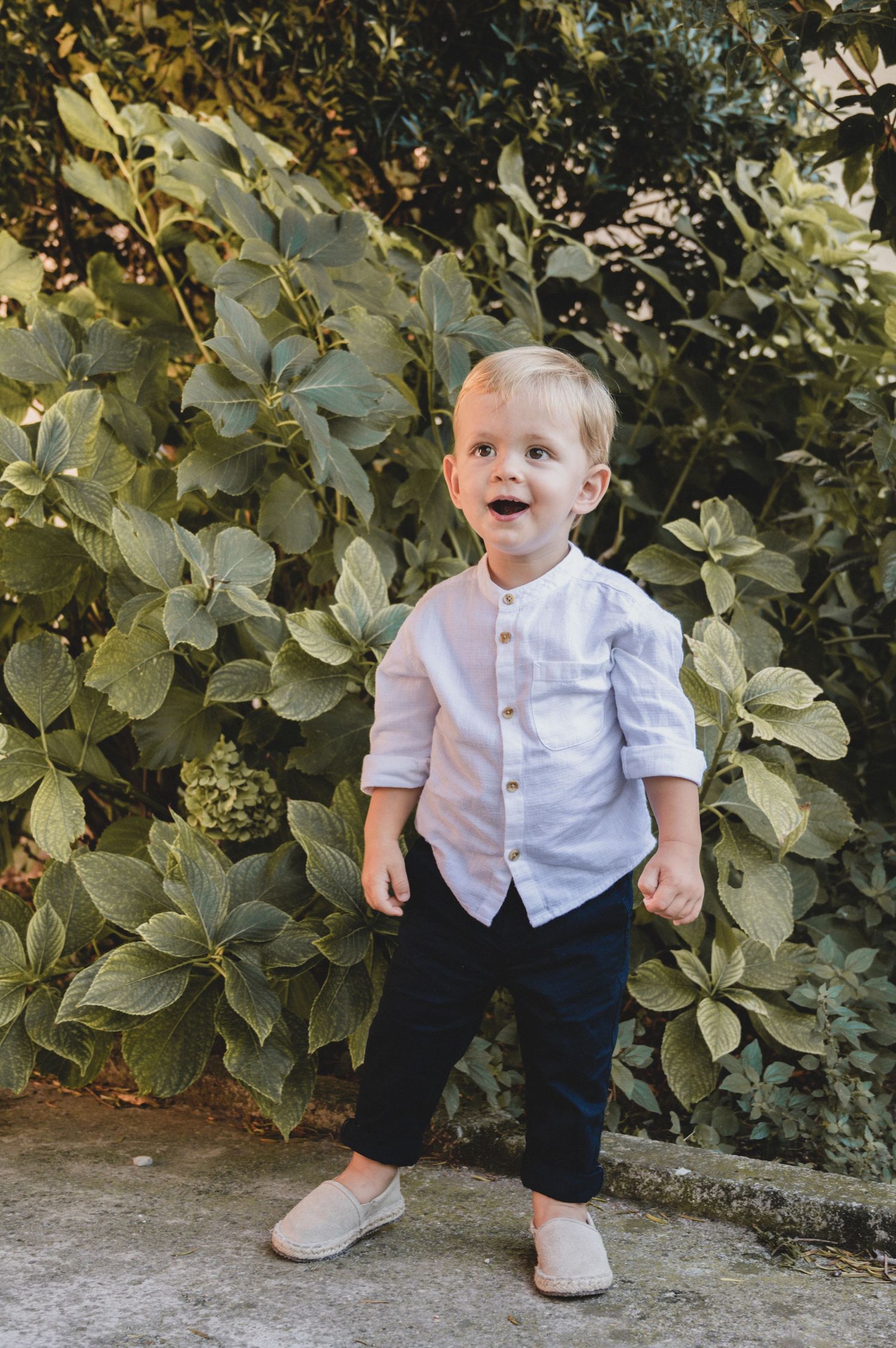 Young boy posing for a playful portrait – Croatia
