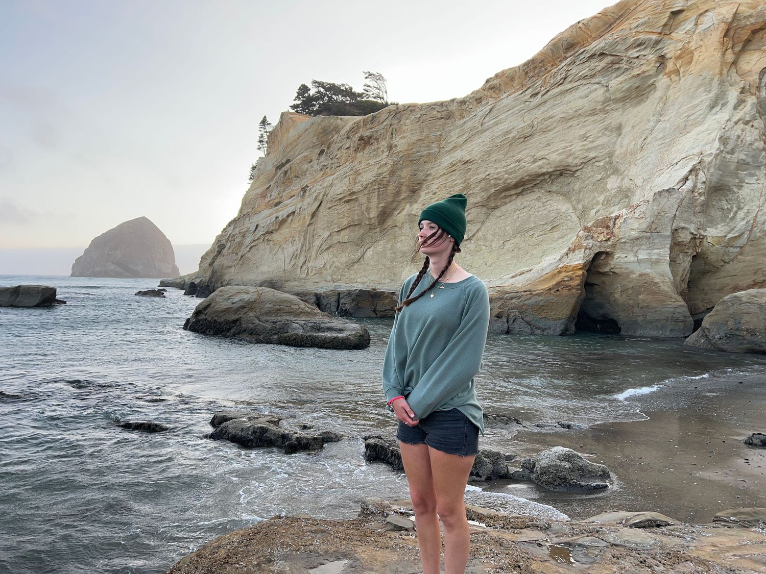 Portrait on tide pools close