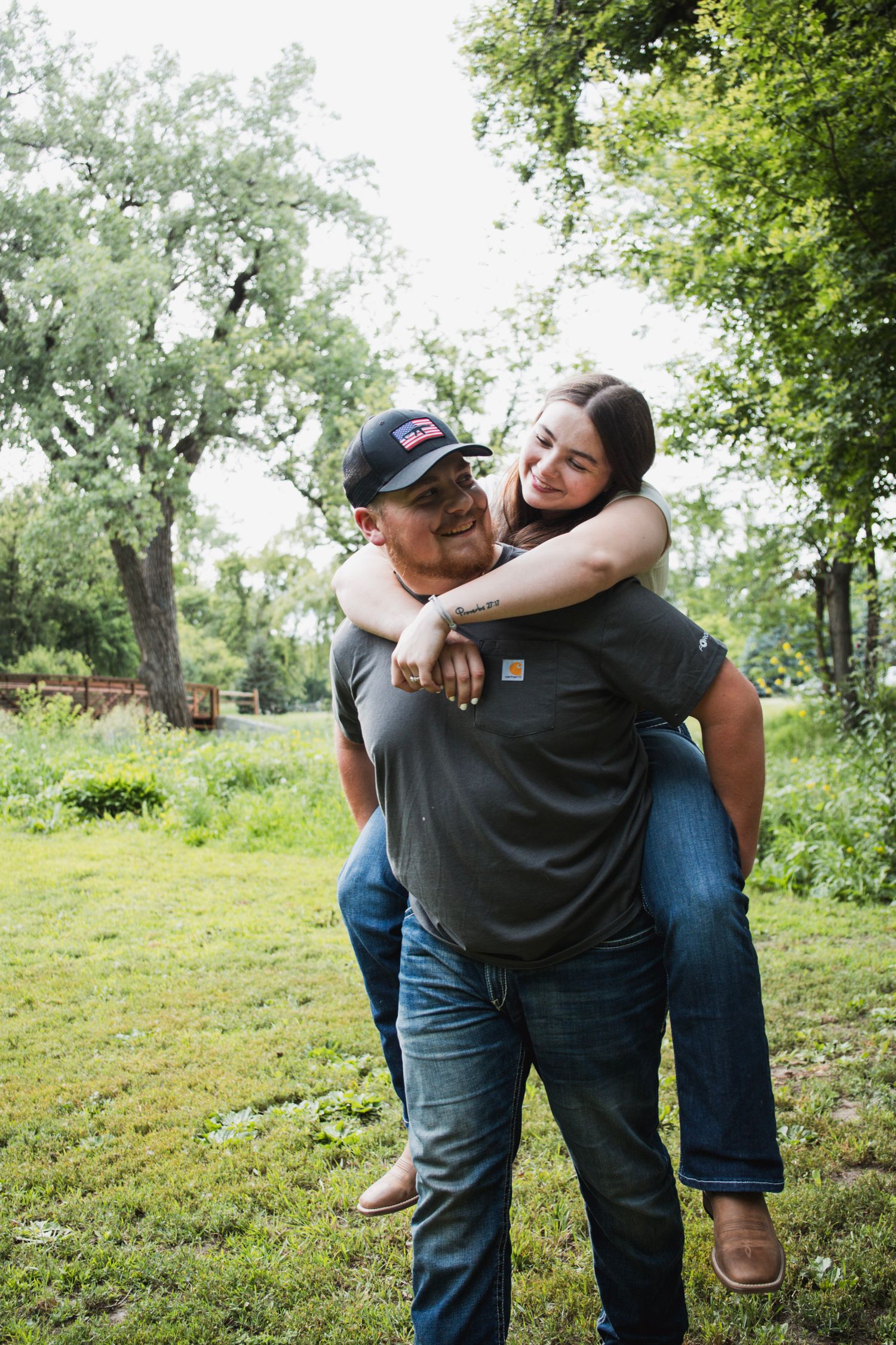 engagement pic backpack