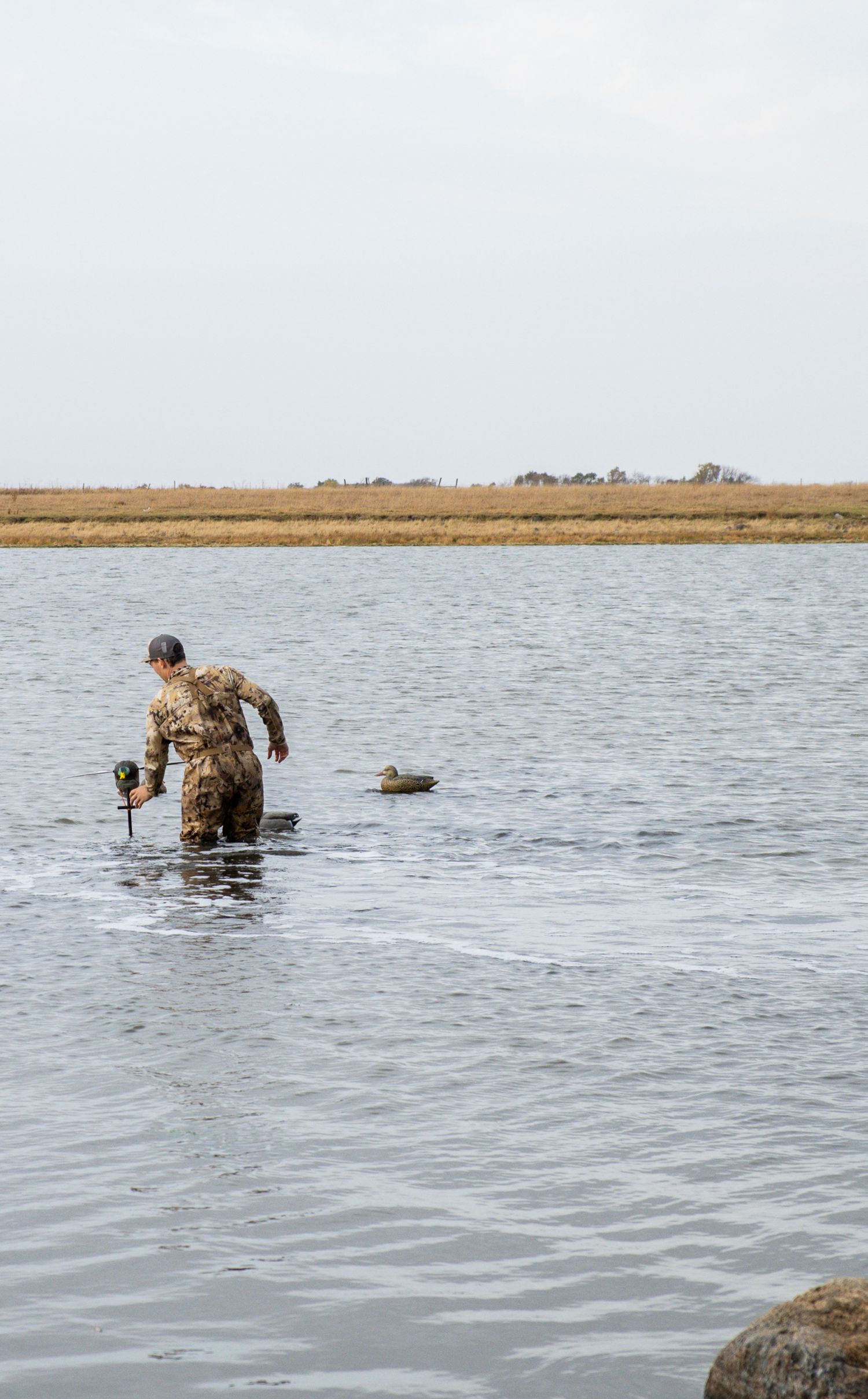 Duck hunting in water