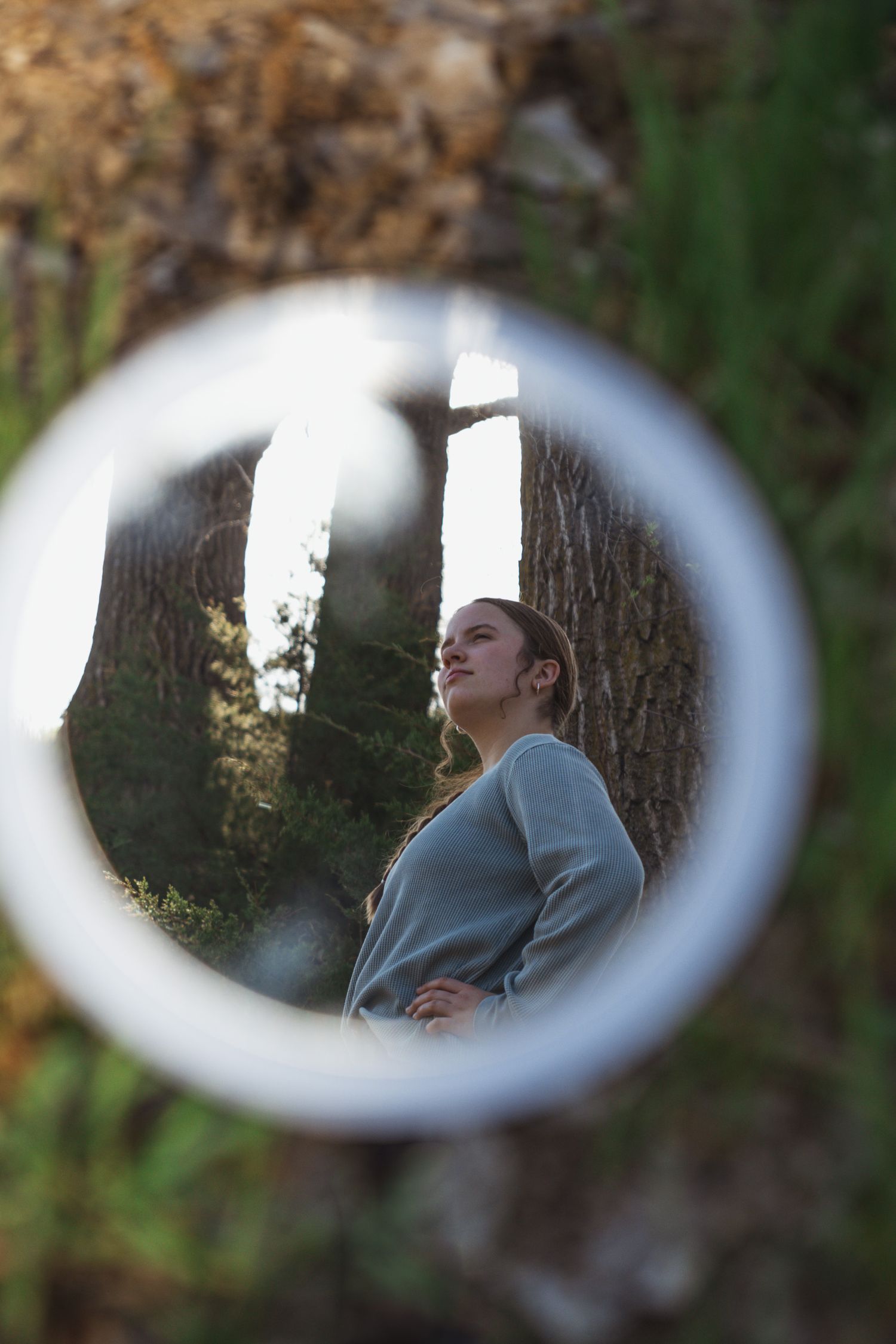 Portrait reflecting in a mirror