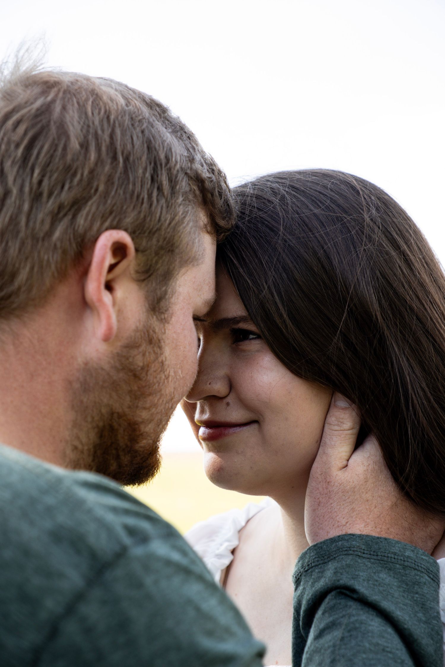 engagement picture almost kissing